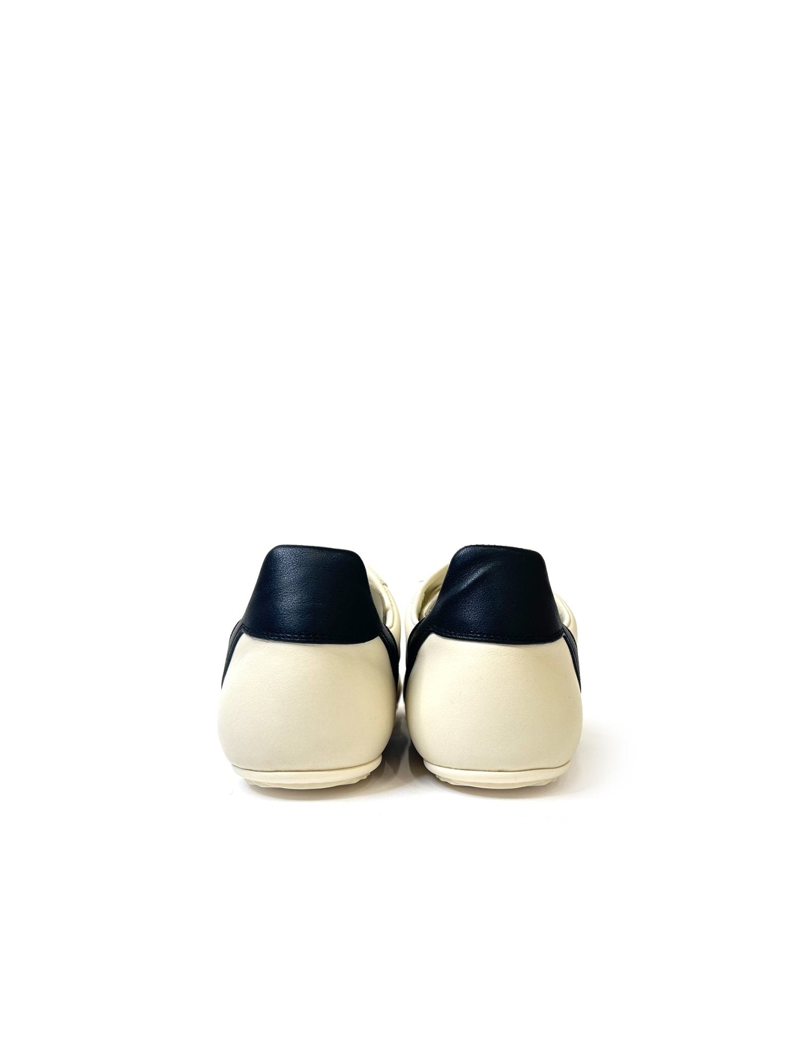 RICK OWENS - Leather Shoes - Minimal Sneak - AW25 - 1191 MILK/BLACK/MILK