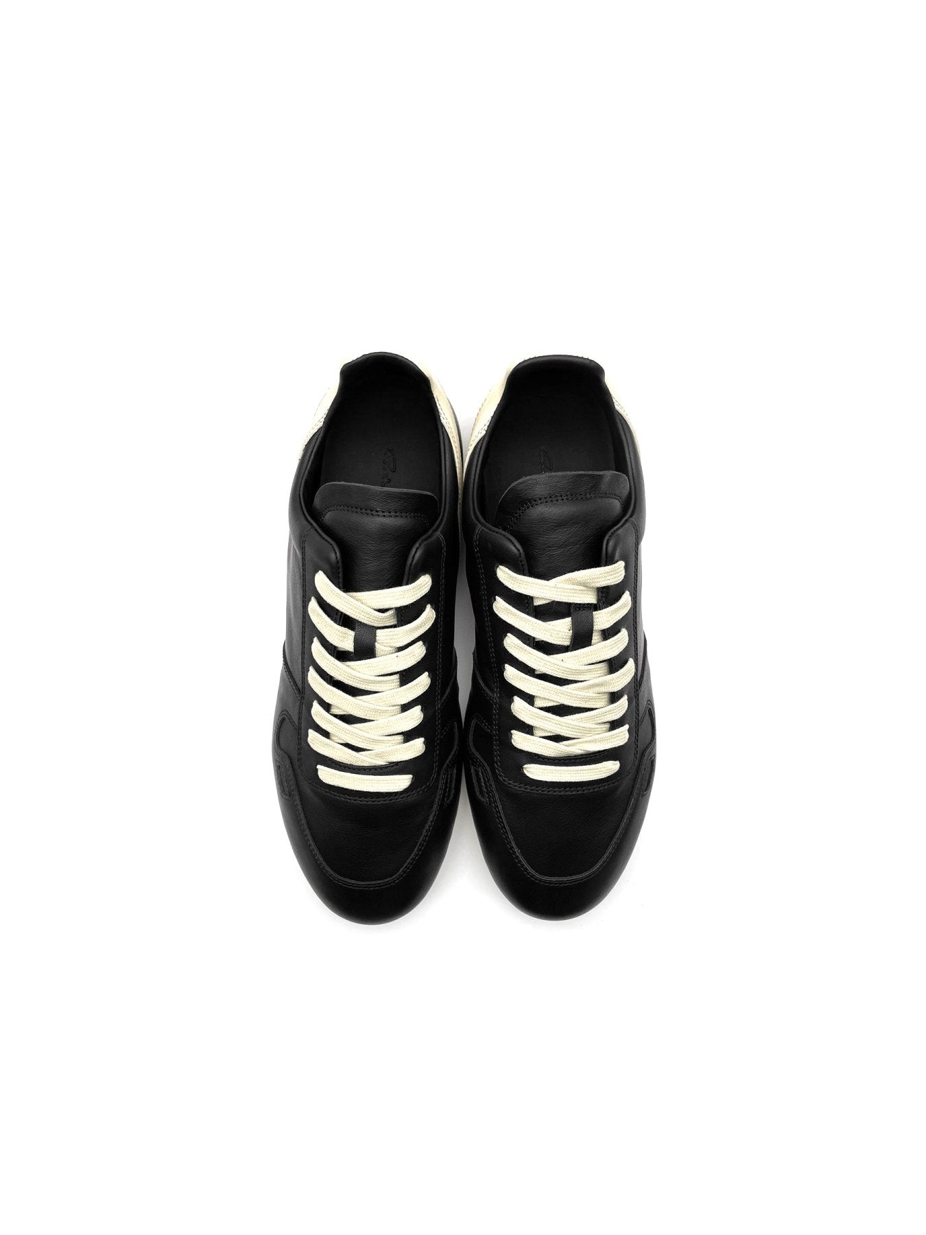 RICK OWENS - Leather Shoes - Minimal Sneak - AW25 - 911 BLACK/MILK/MILK