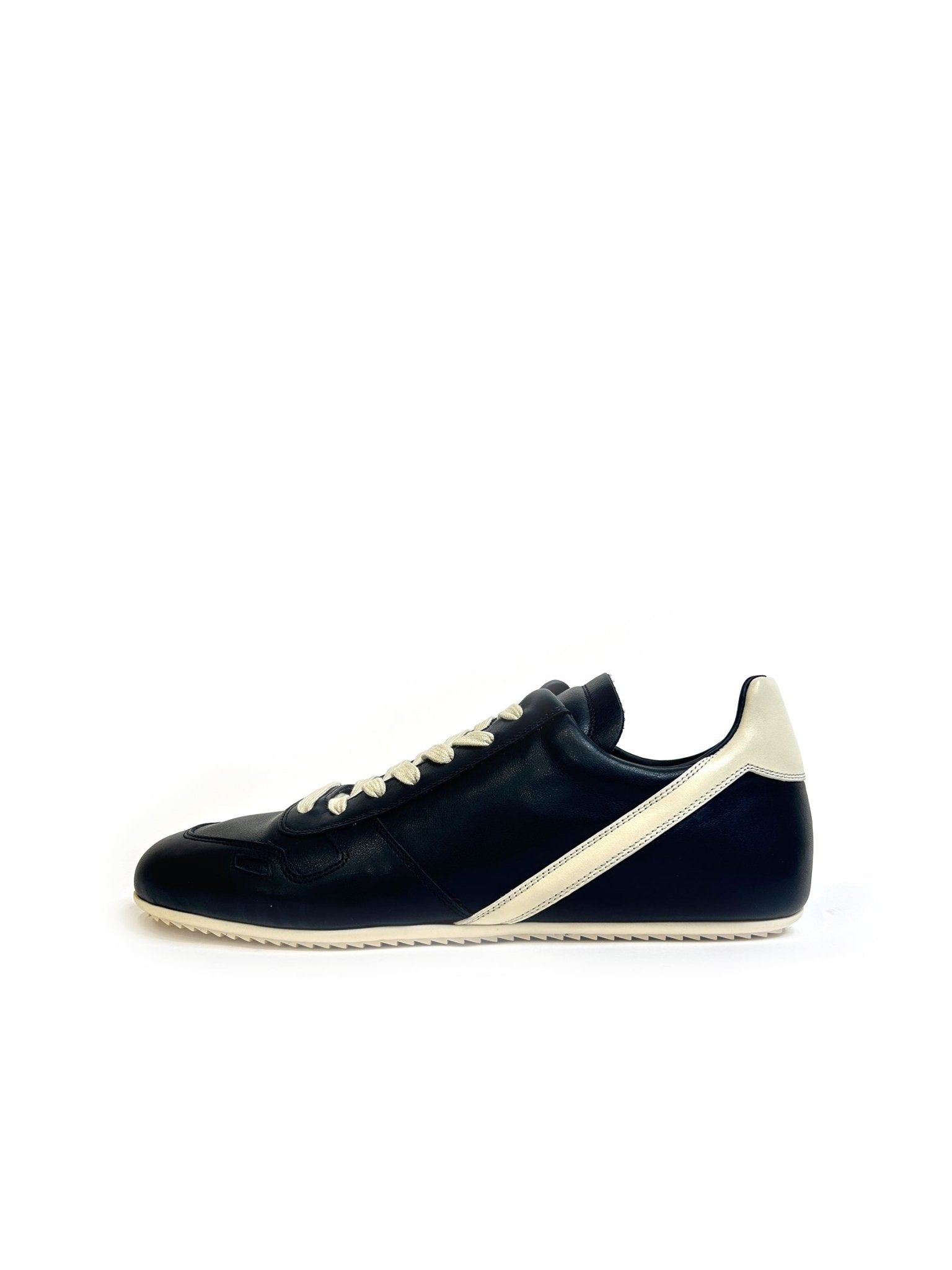RICK OWENS - Leather Shoes - Minimal Sneak - AW25 - 911 BLACK/MILK/MILK