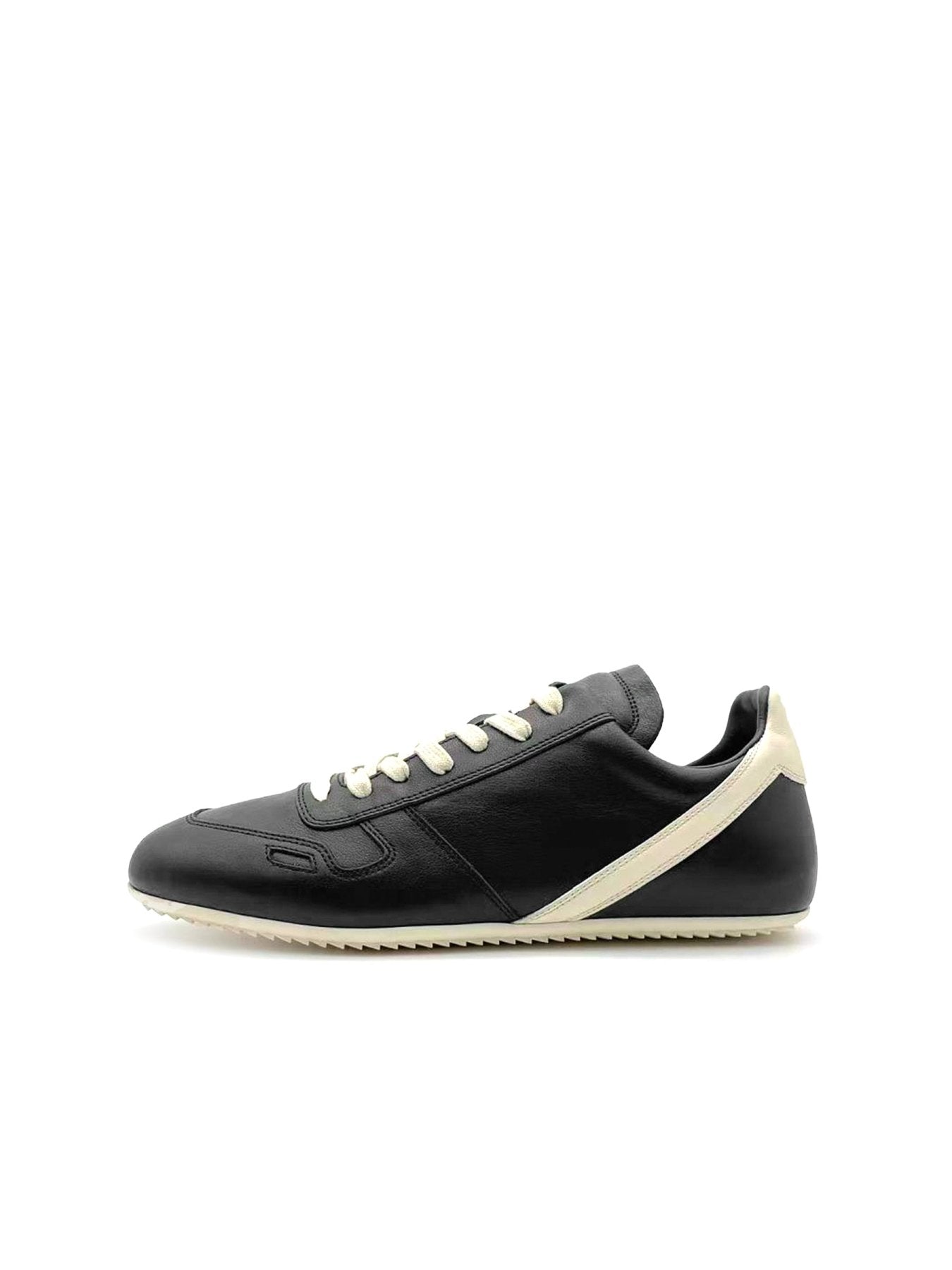 RICK OWENS - Leather Shoes - Minimal Sneak - AW25 - 911 BLACK/MILK/MILK