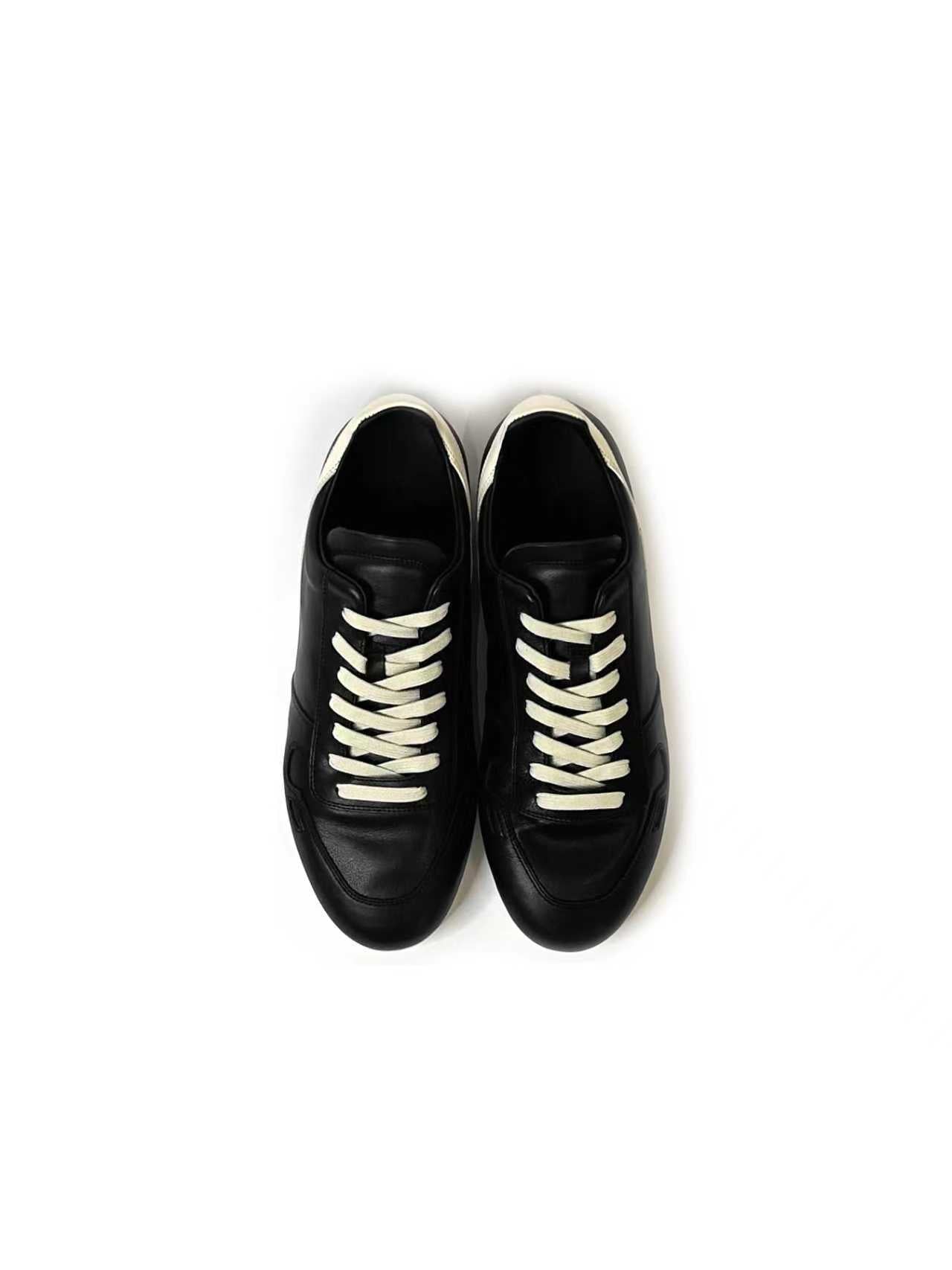 RICK OWENS - Leather Shoes - Minimal Sneak - AW25 - 911 BLACK/MILK/MILK