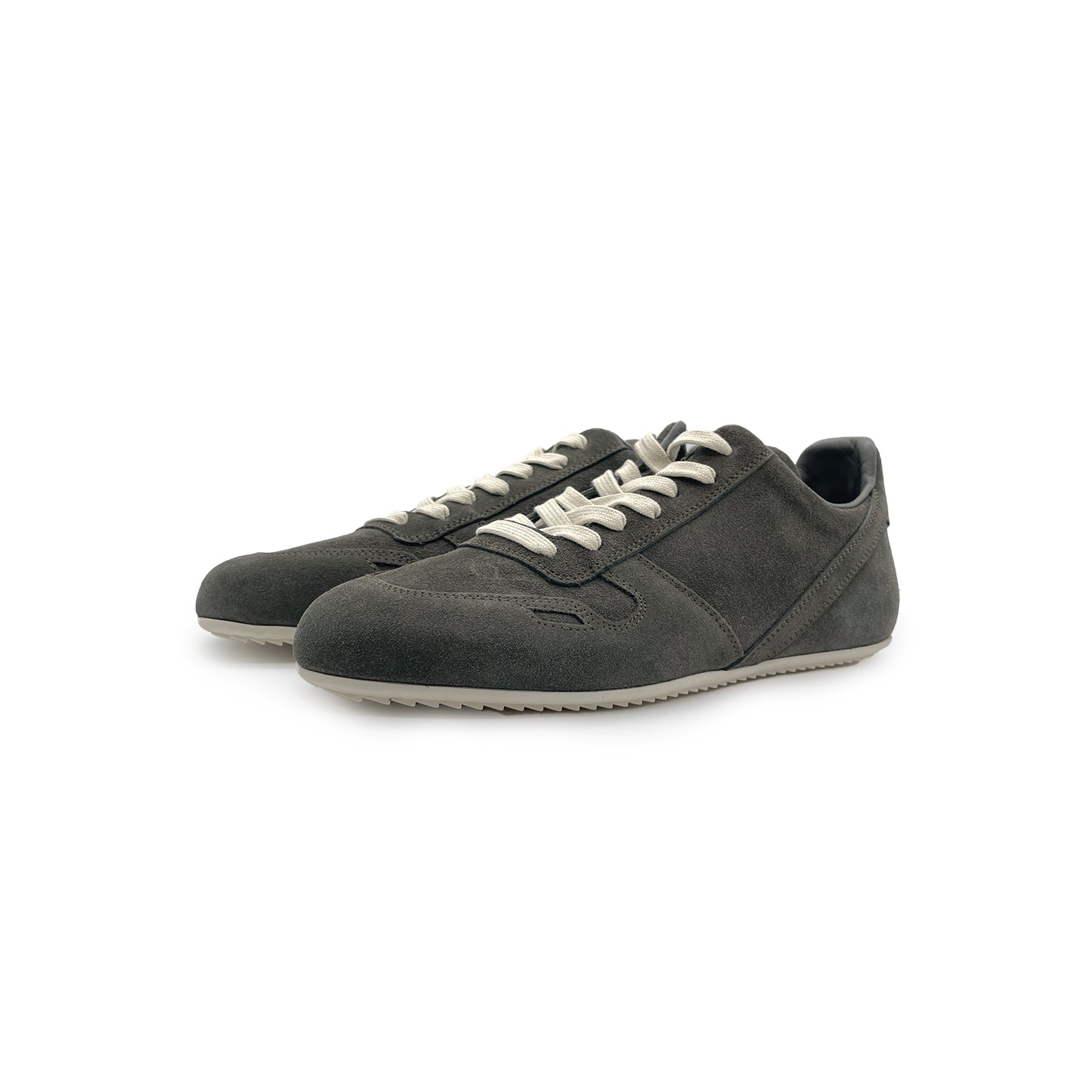 RICK OWENS Minimal Sneaks Suede Low-Top Sneakers