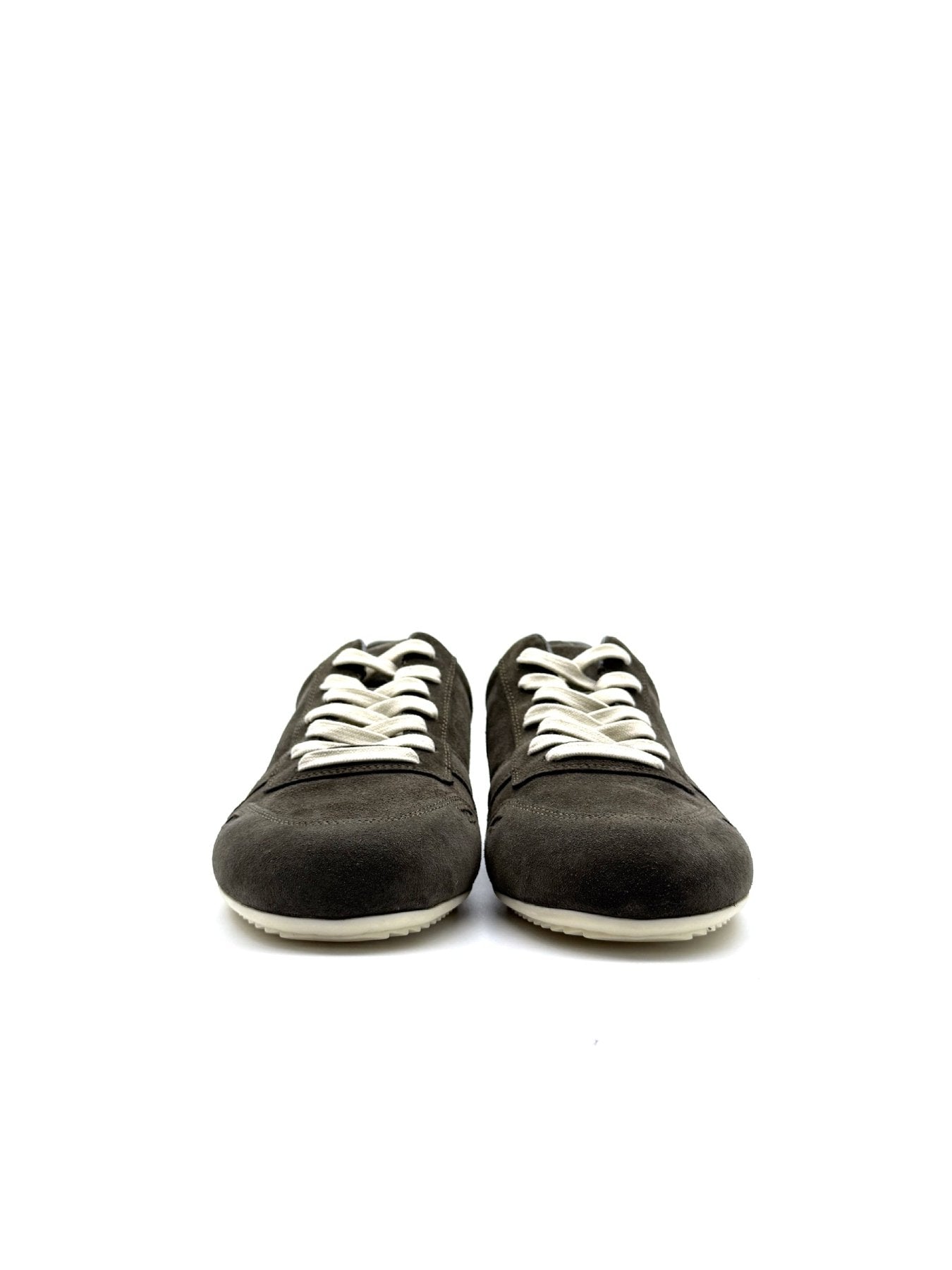 RICK OWENS Minimal Sneaks Suede Low-Top Sneakers