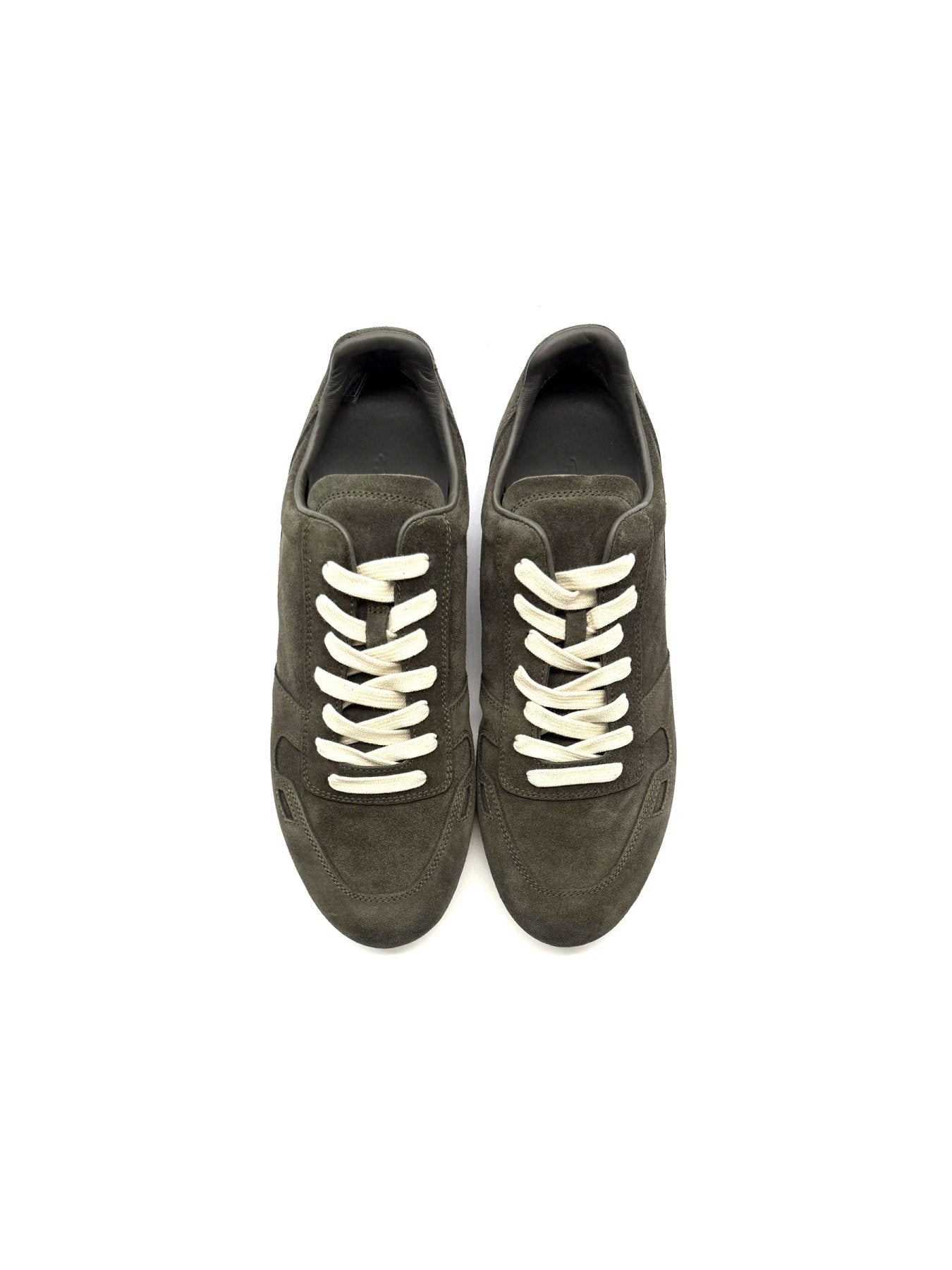 RICK OWENS Minimal Sneaks Suede Low-Top Sneakers