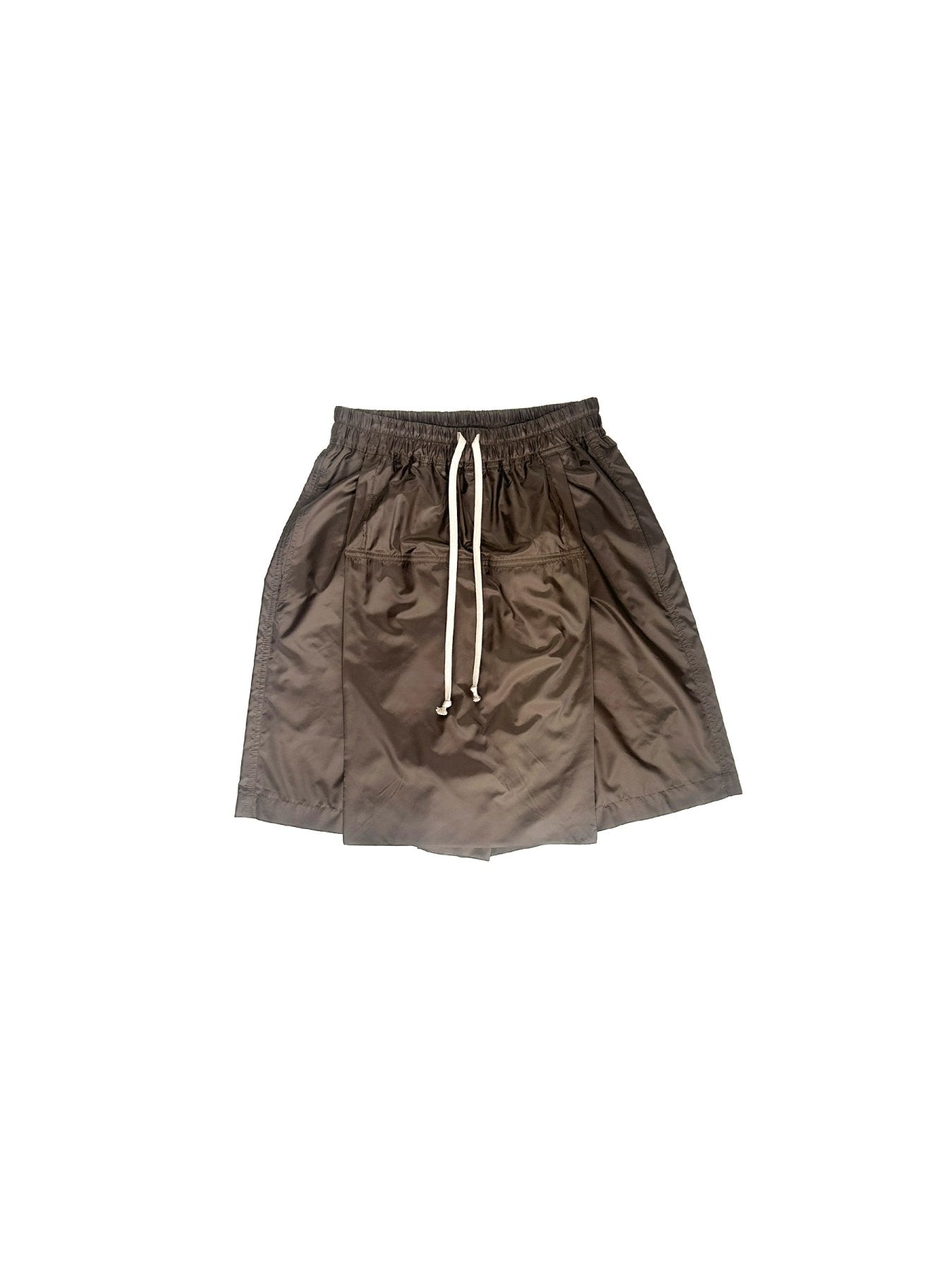 Rick Owens Moncler Brown Kilt Shorts