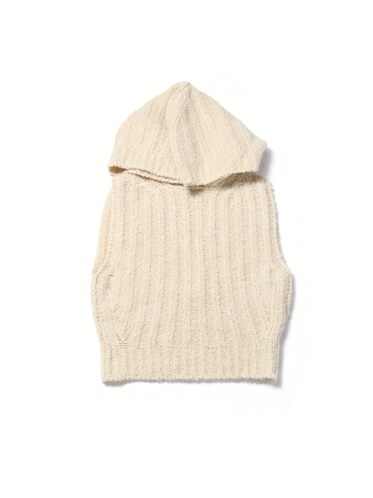 Rick Owens Natural Knit Top - Cropped Hooded Tank