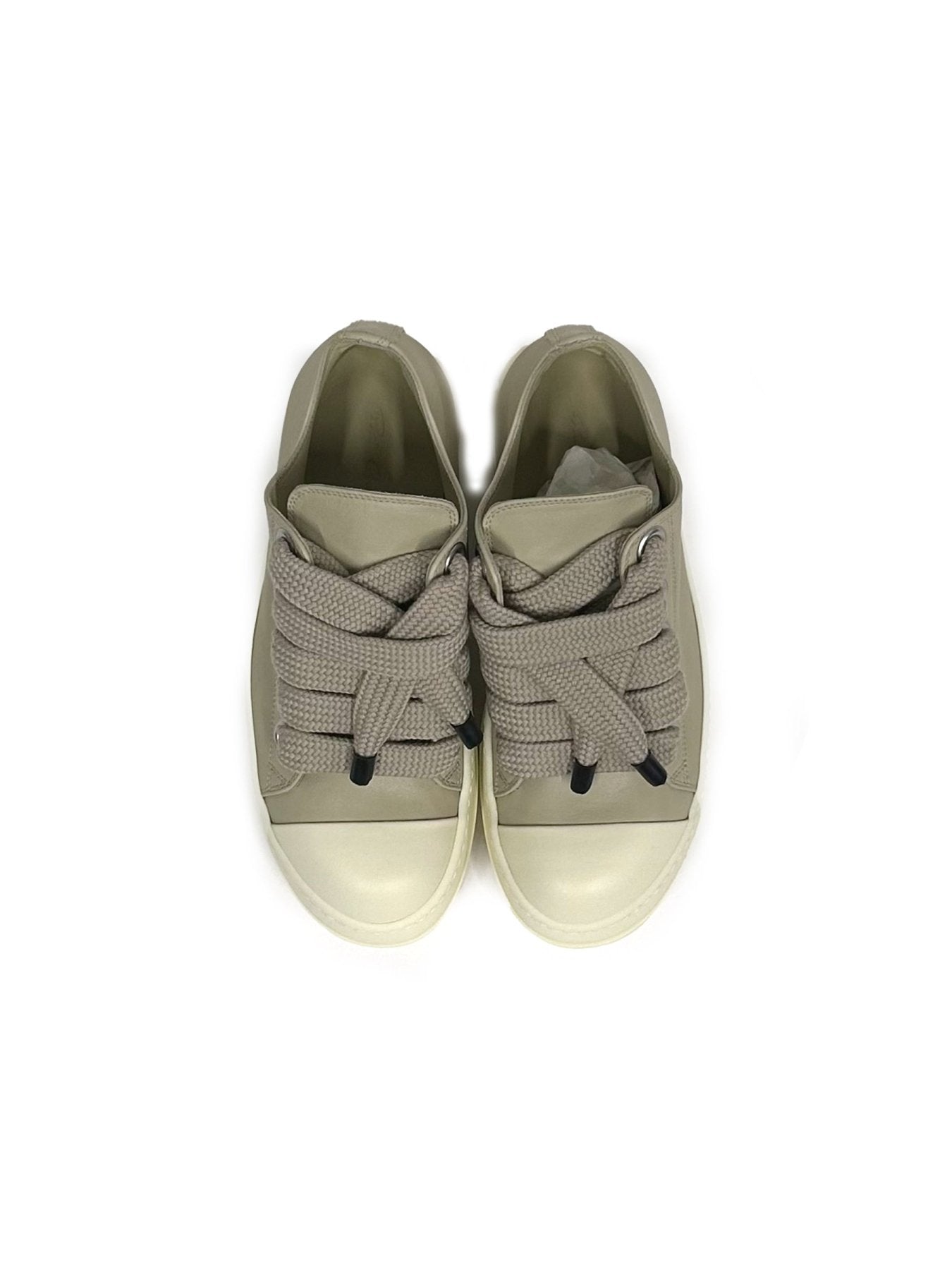 RICK OWENS Off White Jumbolace Low Sneaks