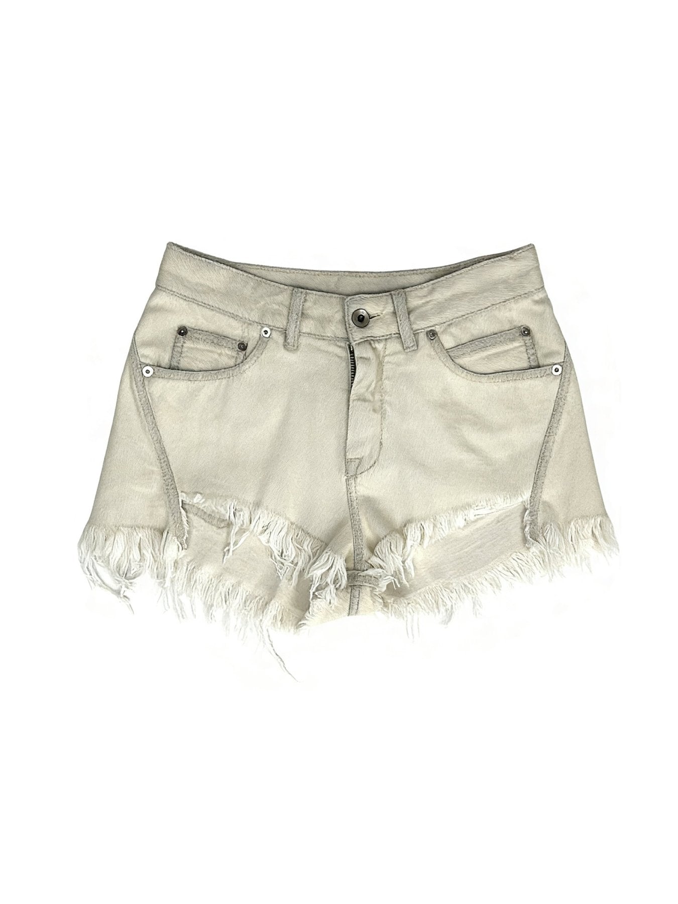 RICK OWENS Off White Temple Bias Cutoffs