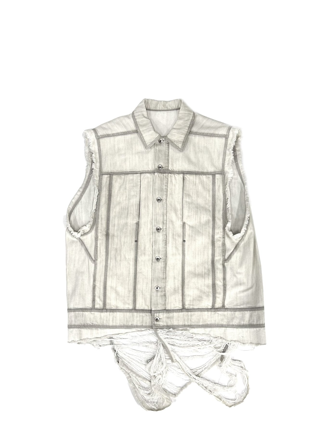 RICK OWENS Off White Temple Sl Jumbo Worker Vest