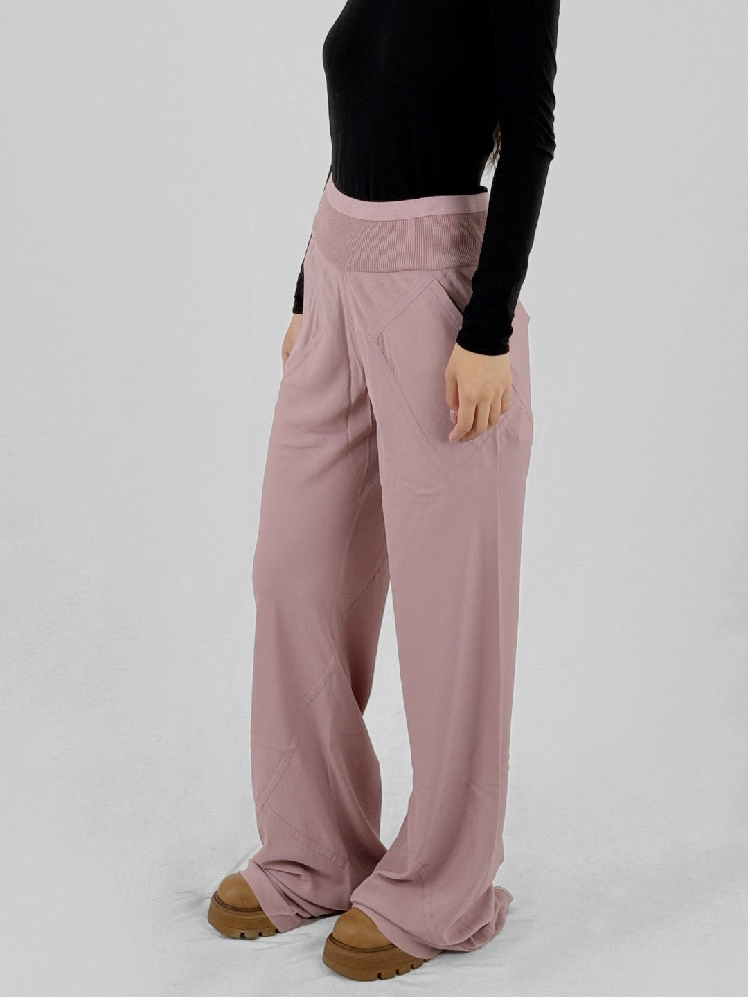 RICK OWENS Pink Women Pre Woven Pants