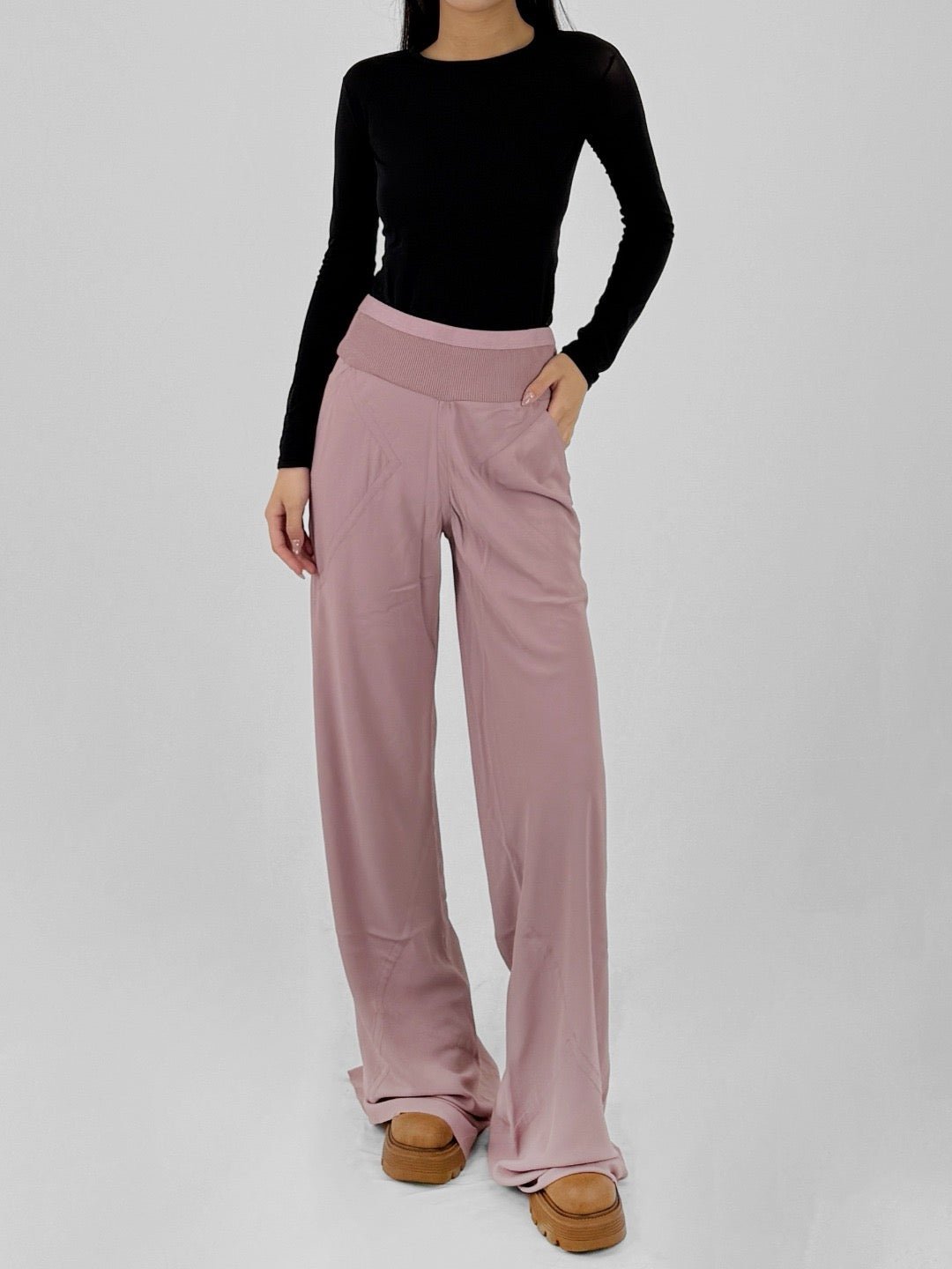 RICK OWENS Pink Women Pre Woven Pants