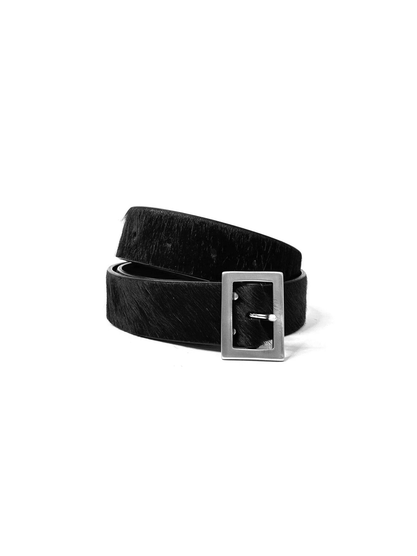 RICK OWENS - Real Fur Belt - Stooges Belt - AW25 - 09 BLACK