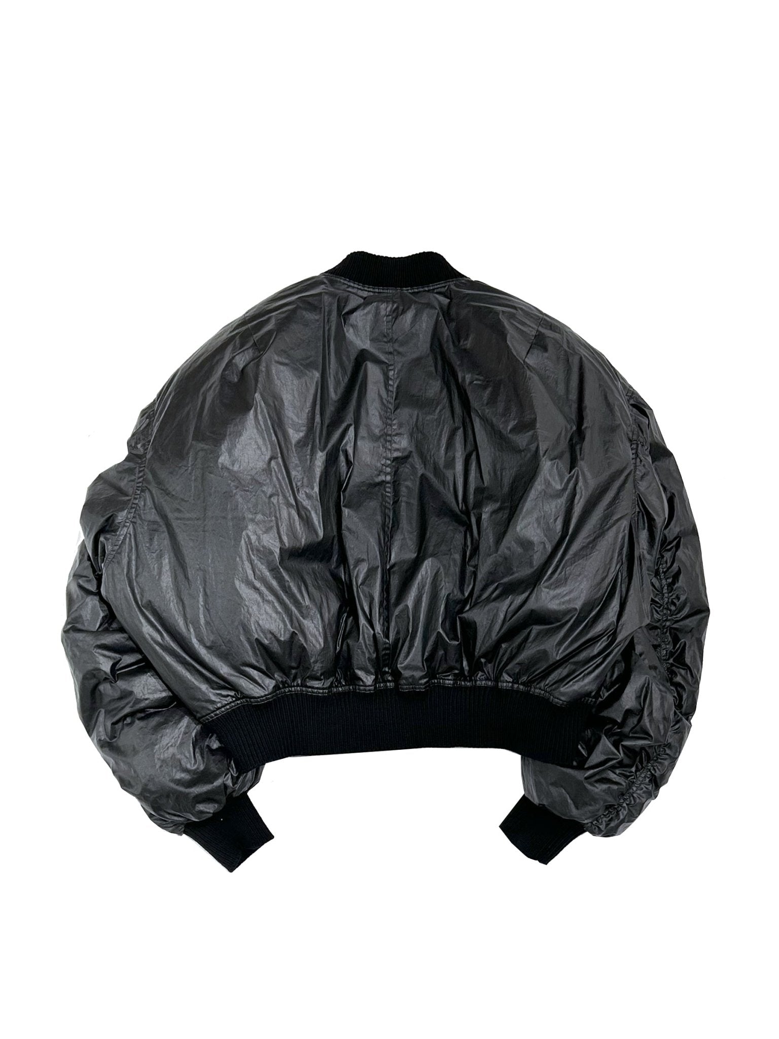 RICK OWENS - Woven Down Bomber - Secchia Flight - AW25 - 09 BLACK 