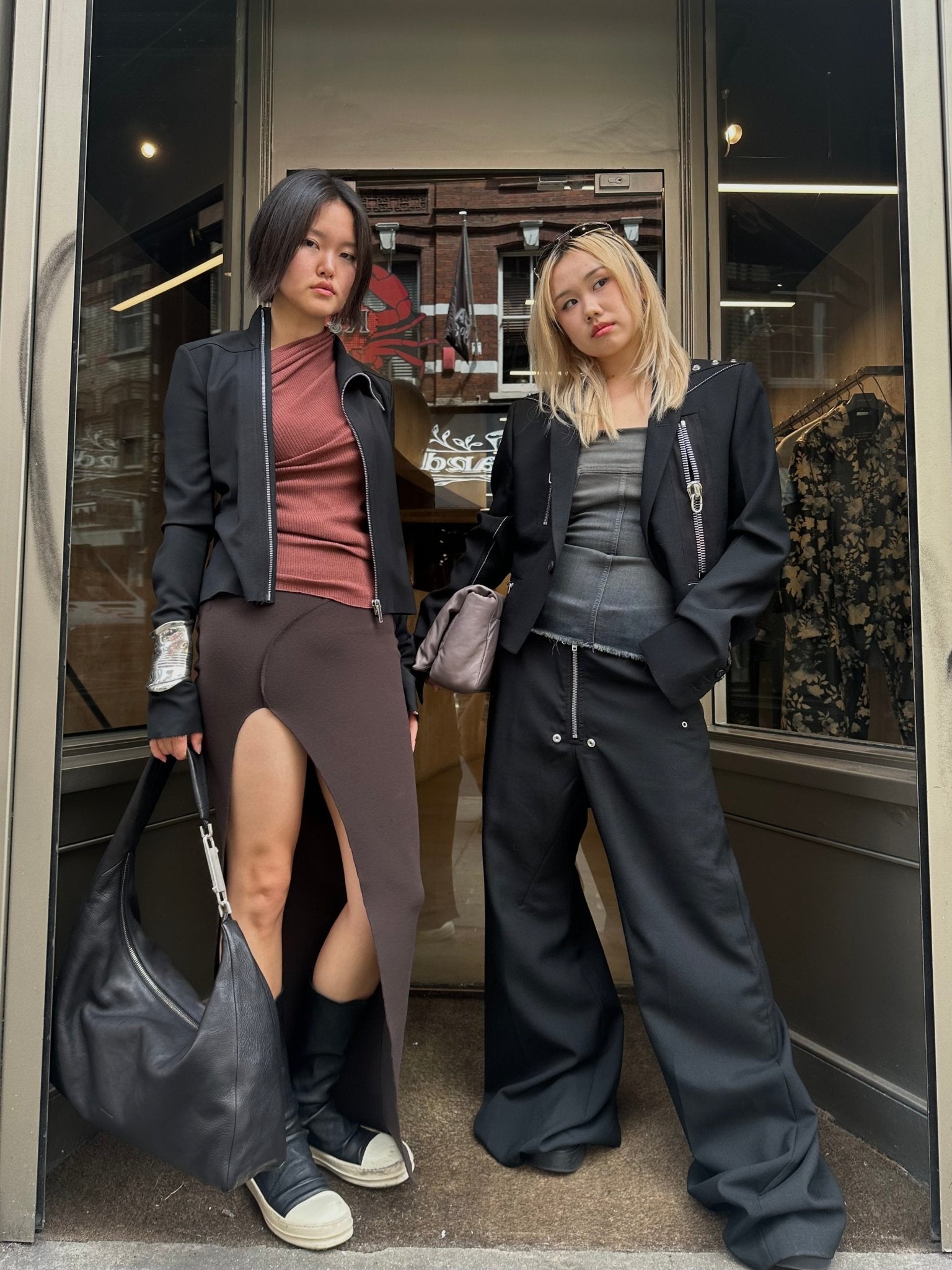 RICK OWENS - Woven Jacket - Alice Jkt - AW25 - 0908 BLACK/PEARL