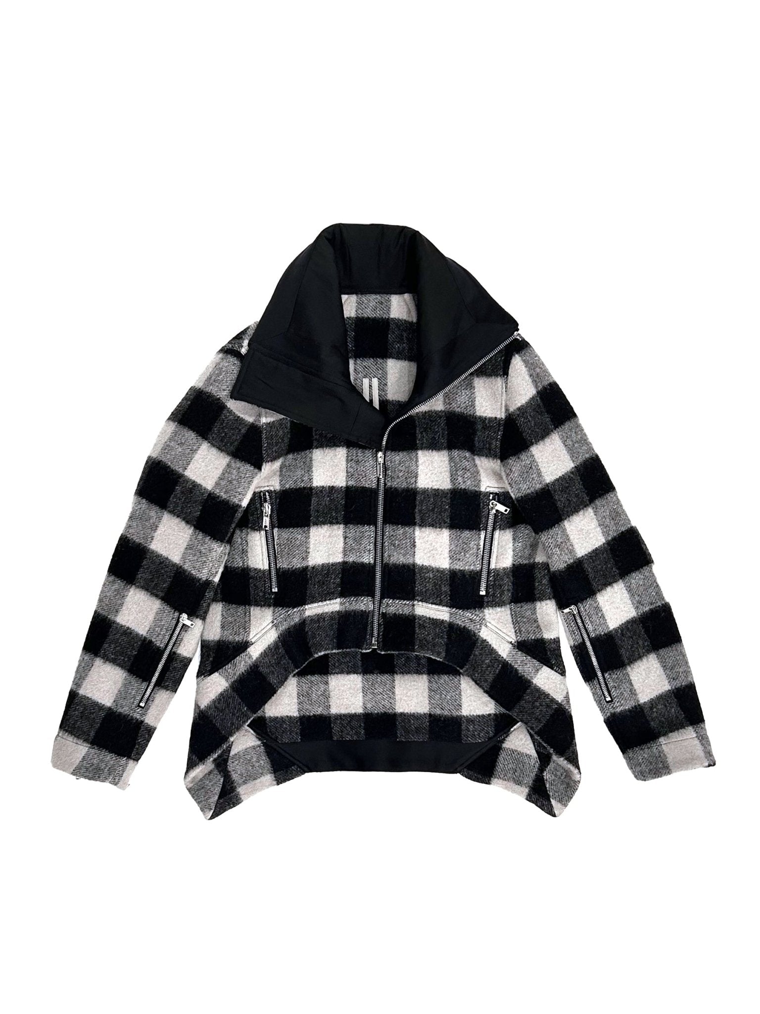 RICK OWENS - Woven Jacket - Exploder Jkt - AW25 - 09P BLACK PLAID