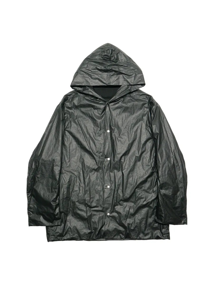 RICK OWENS - Woven Padded Jacket - Cropped Mac - AW25 - 09 BLACK