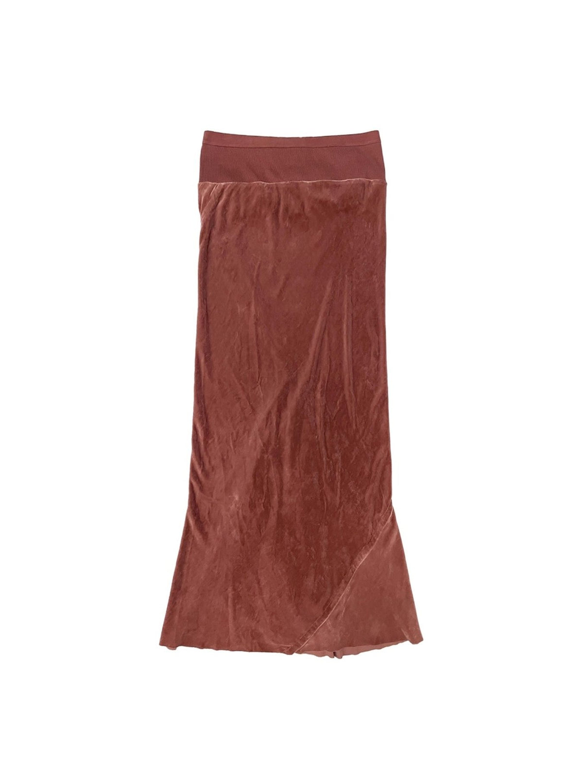 RICK OWENS - Woven Skirt - Calf Bias Skirt - AW25 - 13 ROSEWOOD
