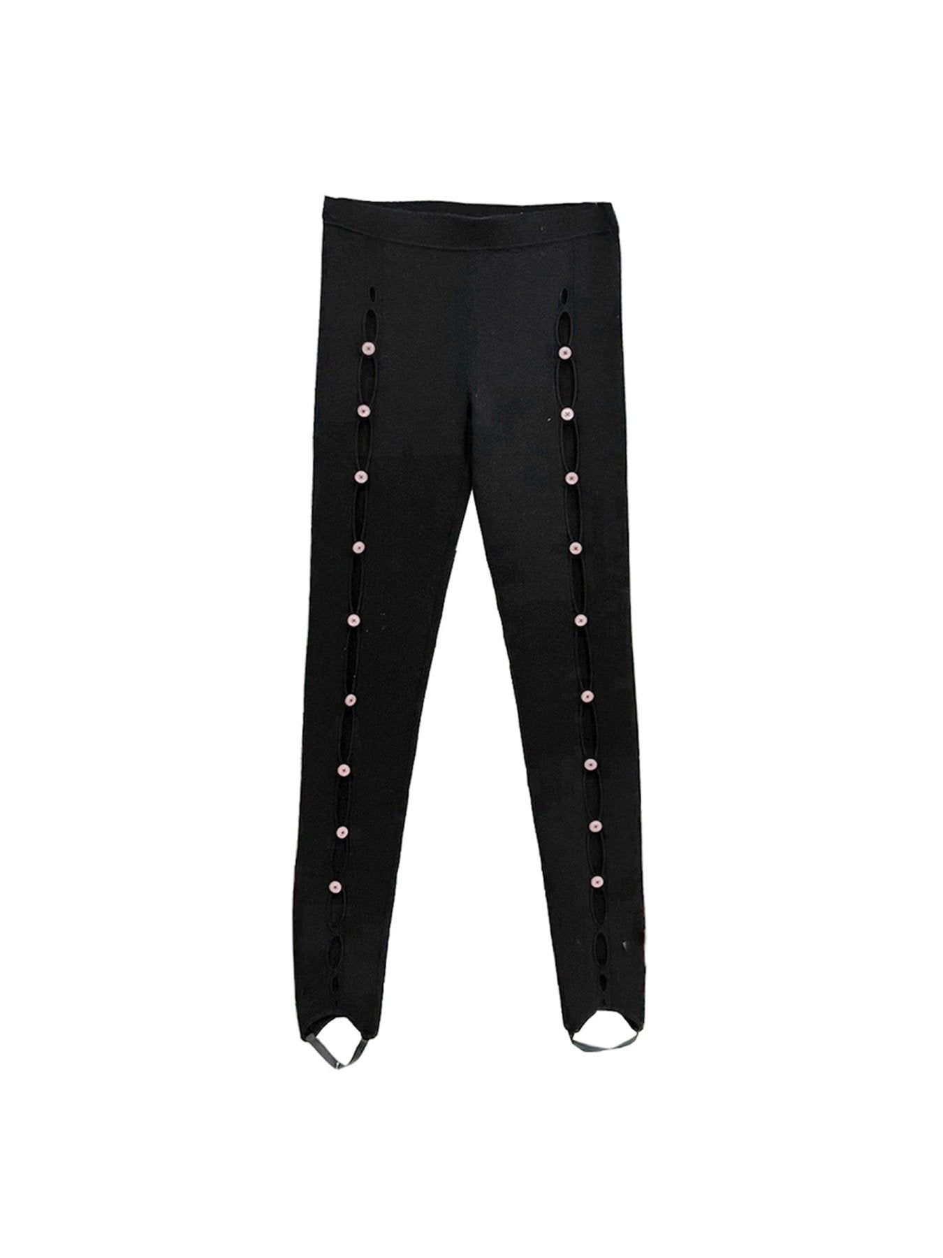 RUI Onyx Cutout Stirrup Leggings Pants