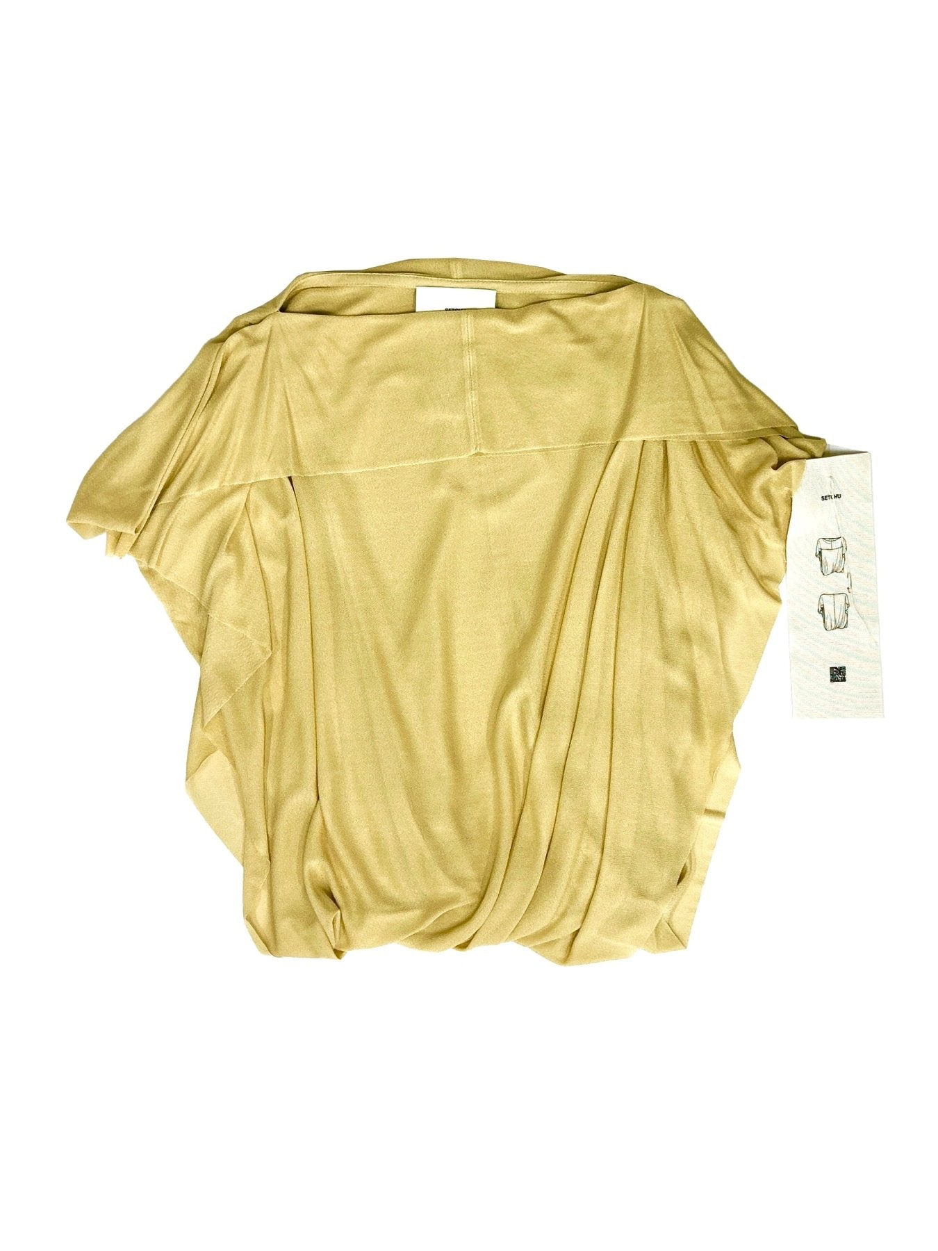 SETCHU Beige Drape Top Sheer