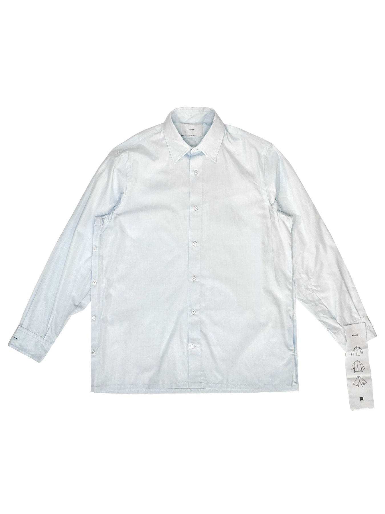 SETCHU Blue Shirts 3 Open Side Cotton