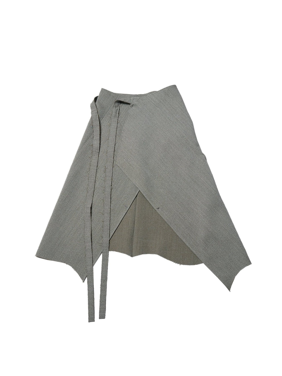 SETCHU Grey Origami Skirt Covert Cloth