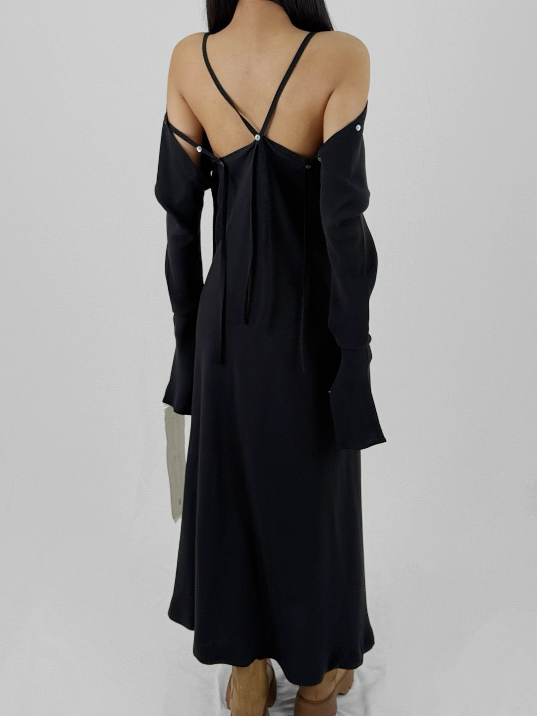 SETCHU - Origami Dress 1 Cady - AW25 - Black