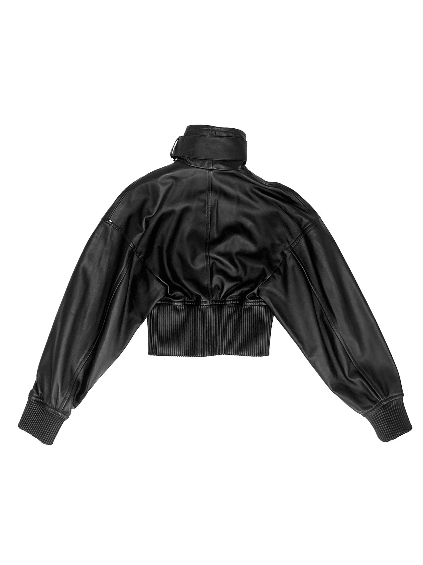 SPORTMAX Black Spxossido Leather Jacket