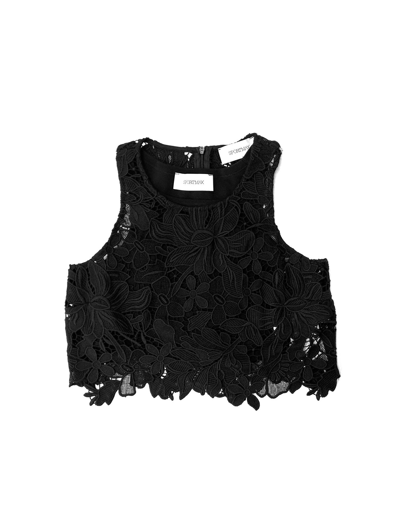 SPORTMAX Black Spxvasto Jersey Top