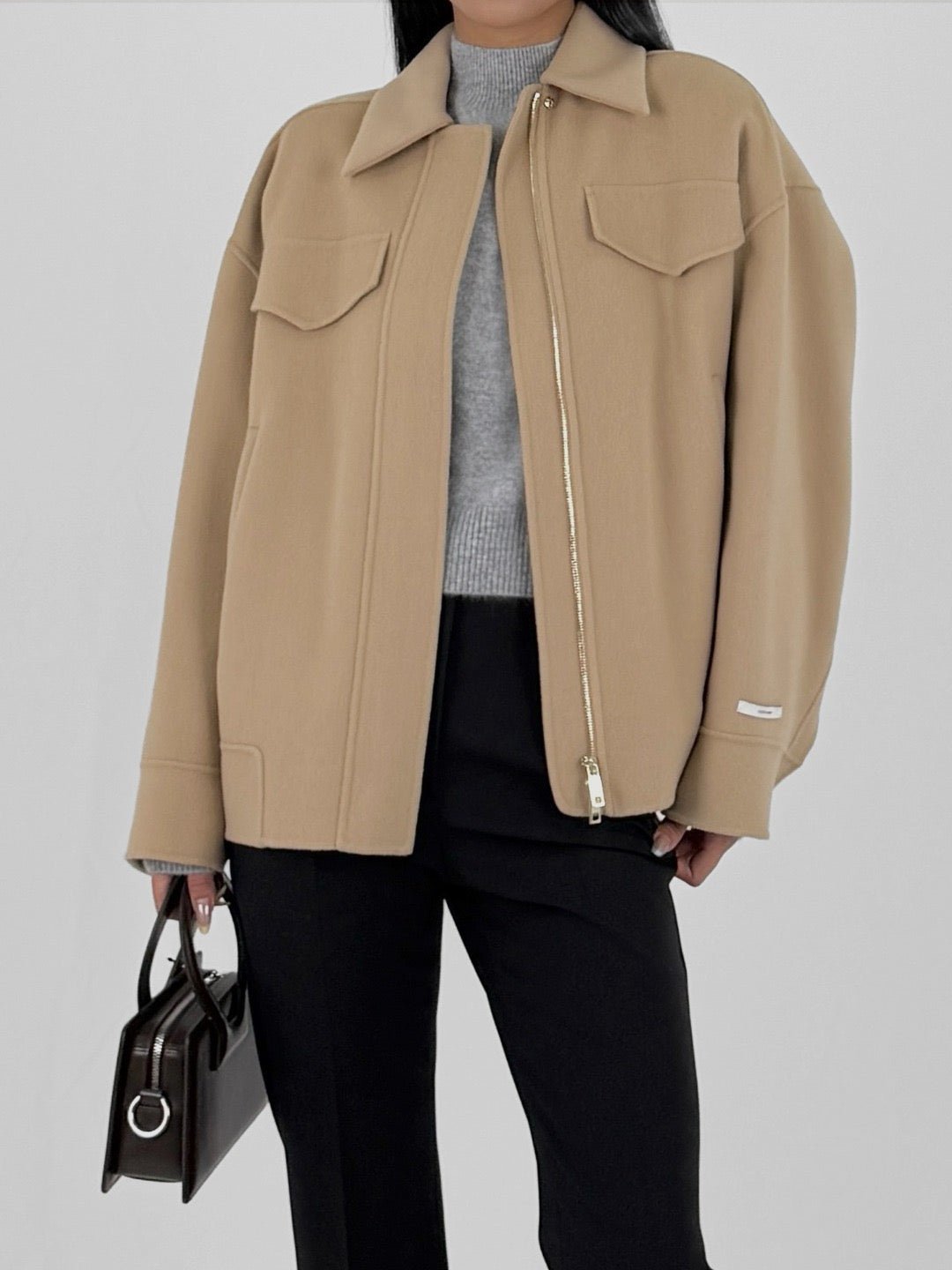 SPORTMAX - Cantore Short Coat - AW25 - CAMEL