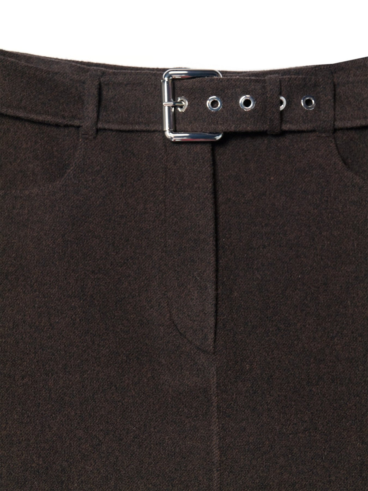 SPORTMAX Chocolate Twill Spxparaggi Skirt