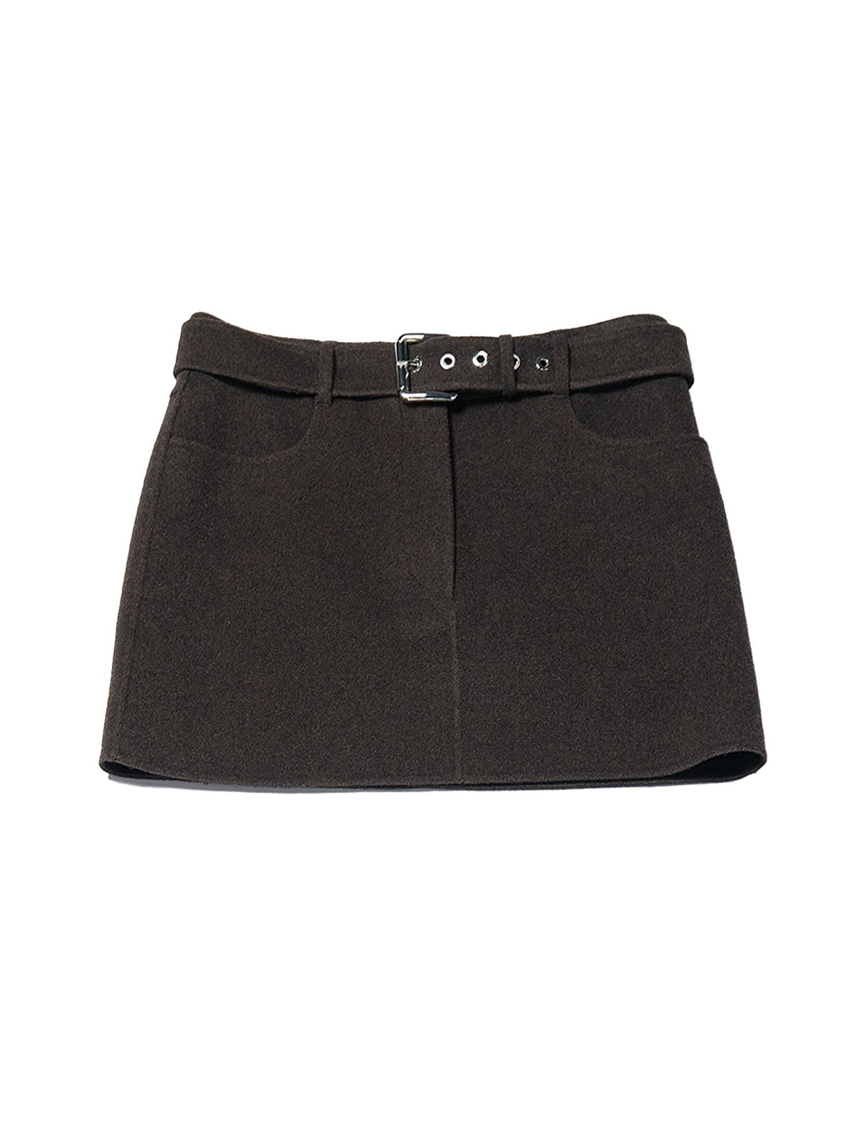 SPORTMAX Chocolate Twill Spxparaggi Skirt