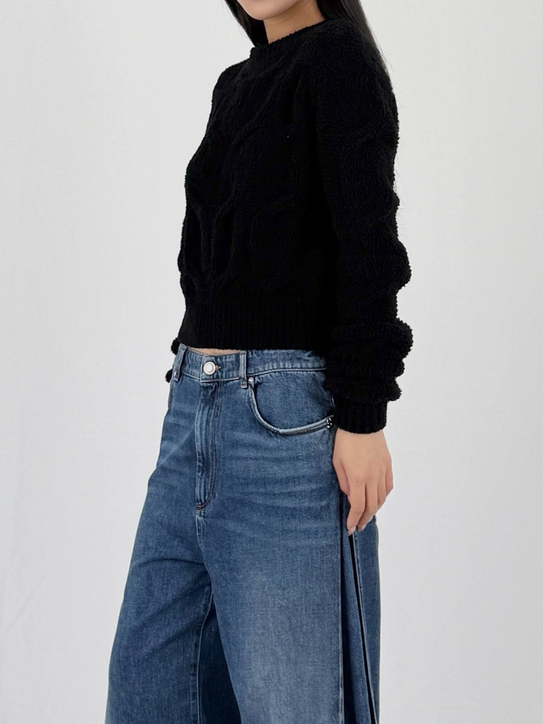SPORTMAX - Nuvole Sweater Tank Top - AW25 - BLACK