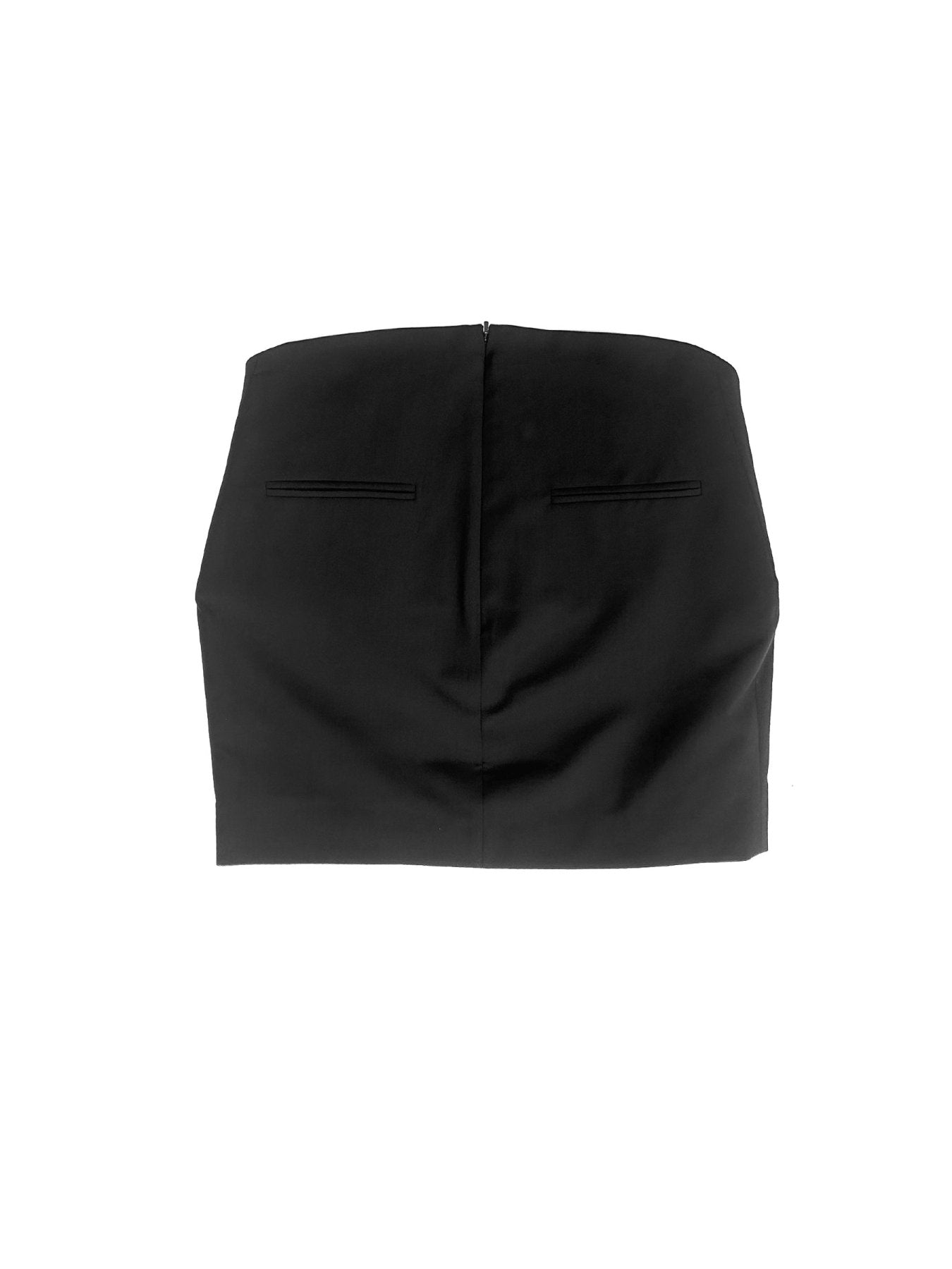 SRVC Black Cocoon Mini Skirt