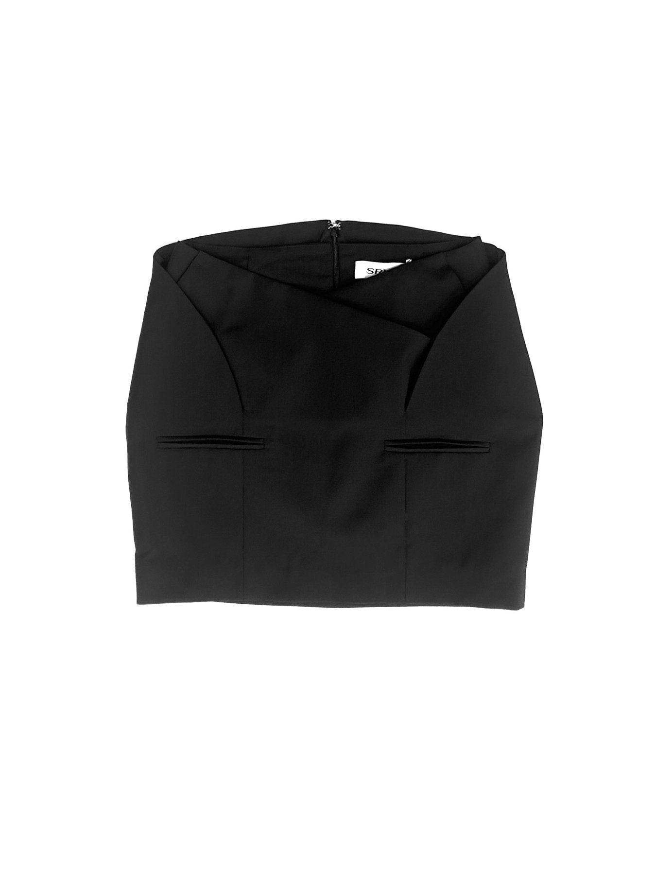 SRVC Black Cocoon Mini Skirt