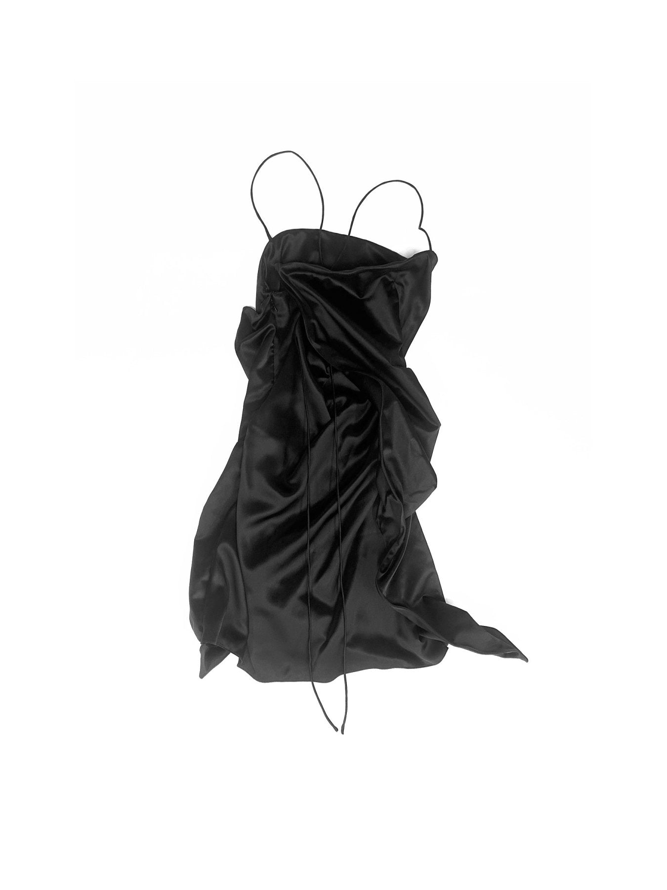 SRVC Black Liquid Slip Dress