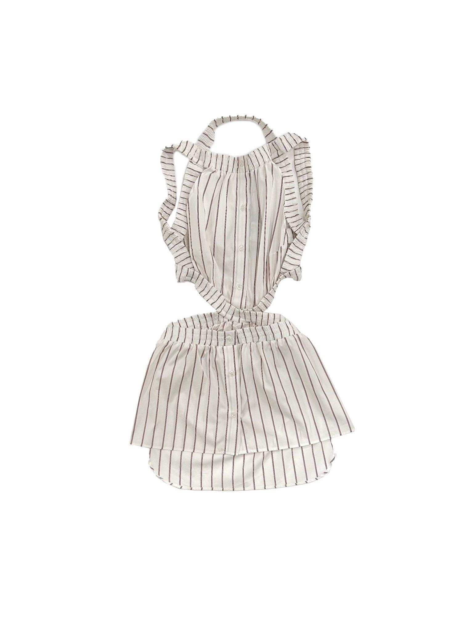 SRVC - Boxer Shirt - AW25 - Bordeaux Stripe