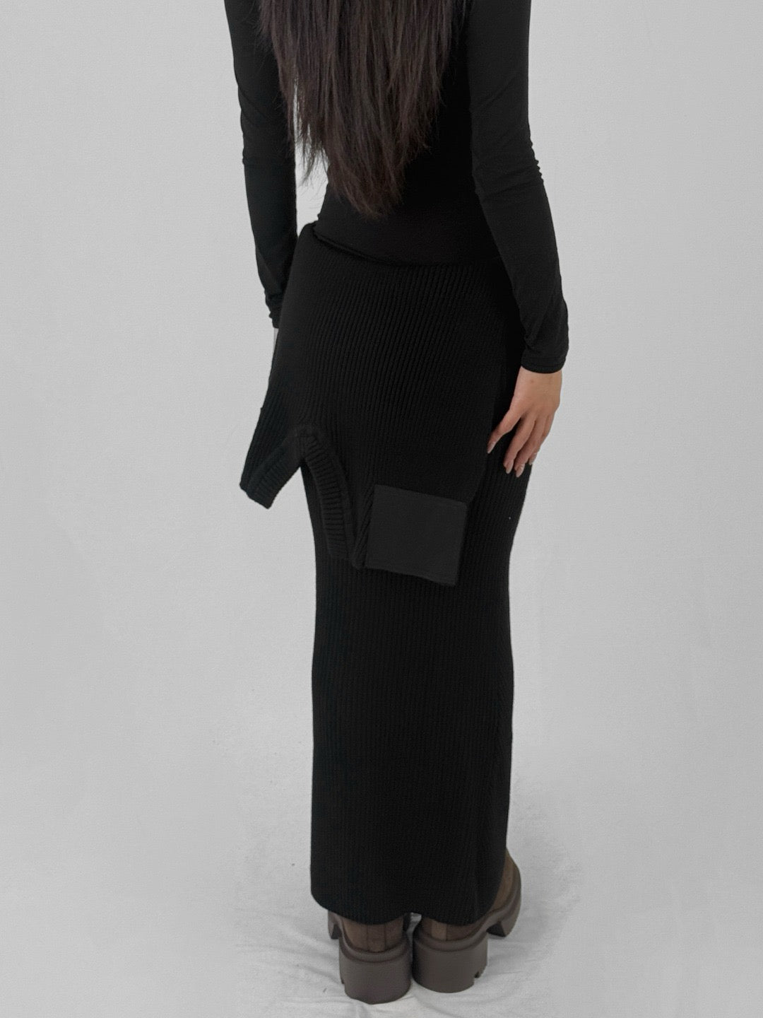 SRVC - Marshal Knit Skirt - AW25 - BLACK