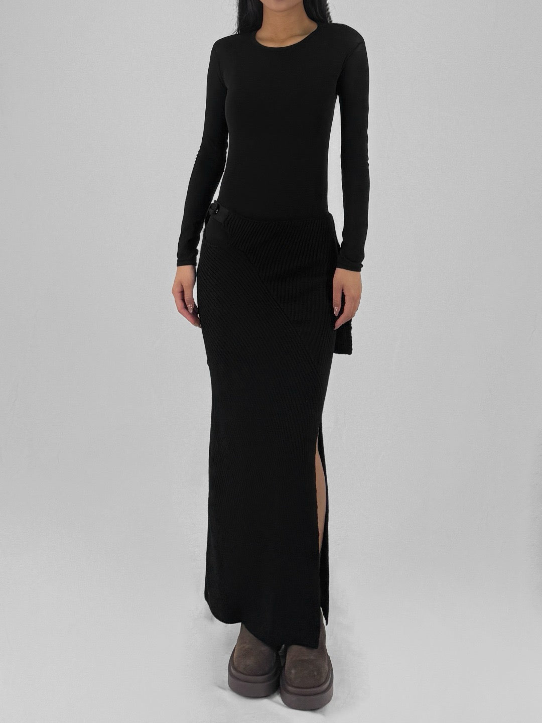 SRVC - Marshal Knit Skirt - AW25 - BLACK