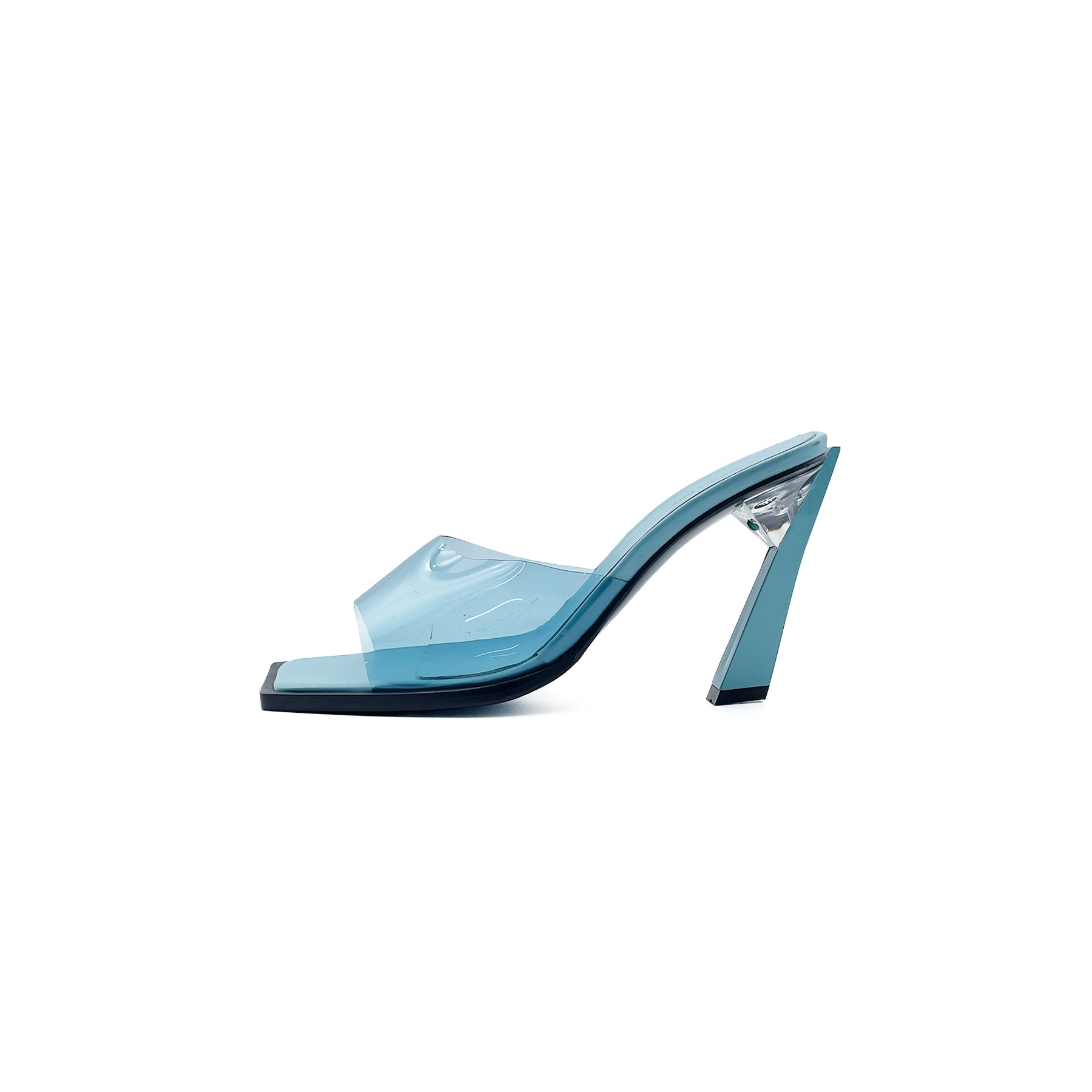 Steven Ma - Oblique Heel Sandals - SS23 - Blue