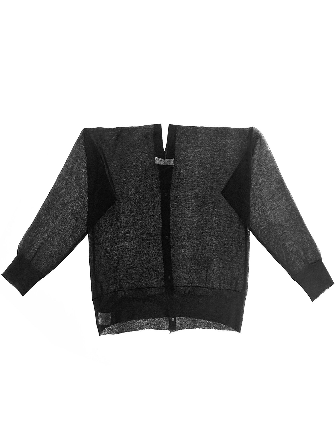 SULVAM Black See Through Cardigan