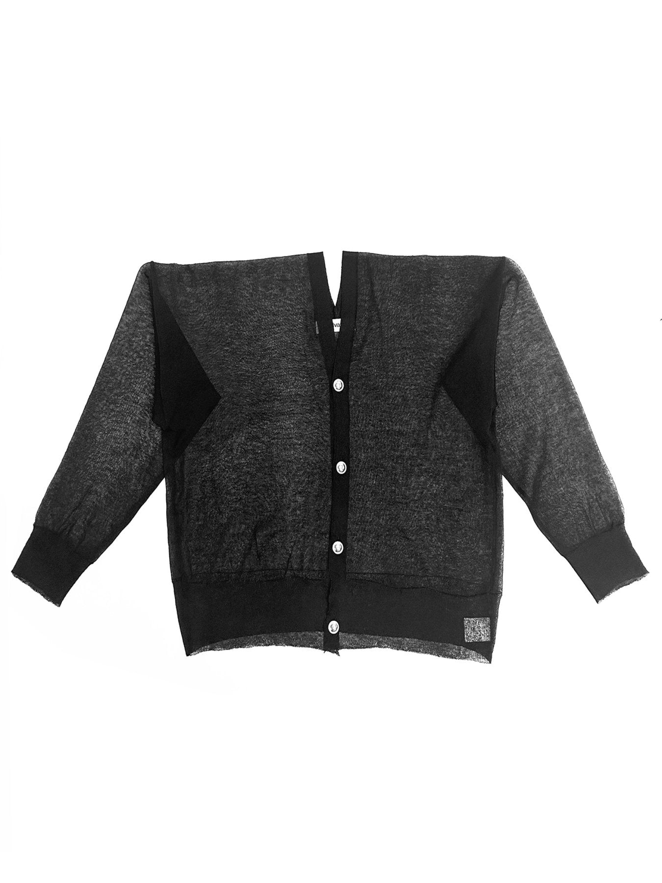 SULVAM Black See Through Cardigan