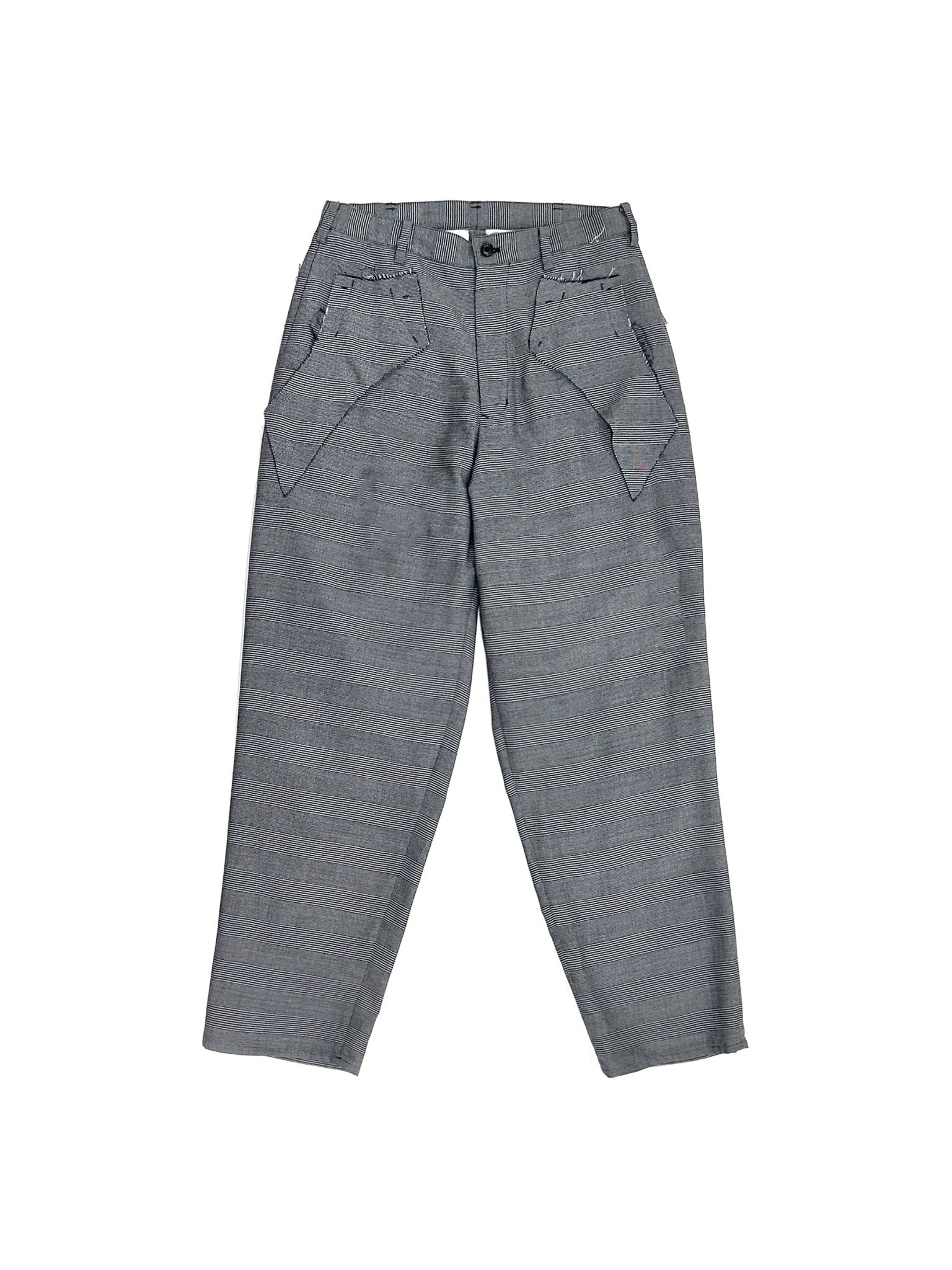 Sulvam - Cut Finish Flap Pants - AW25 - L GRAY