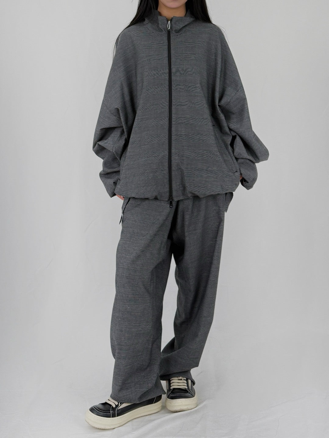 Sulvam - Cut Finish Flap Pants - AW25 - L GRAY