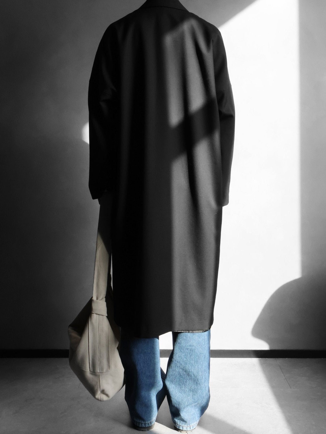 SULVAM - Ladies Classic Over Coat - SS25 - BLACK