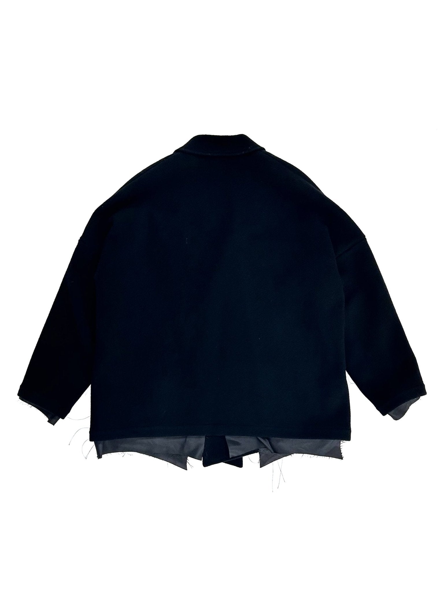 Sulvam - Short Broken Coat - AW25 - BLACK BLACK