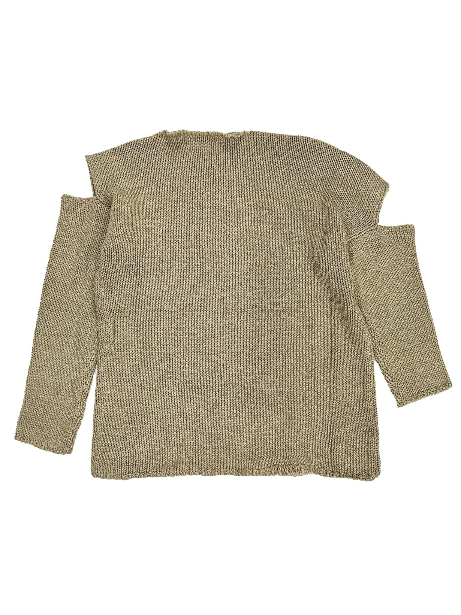 Sulvam - Slash Over Knit - AW25 - BEIGE