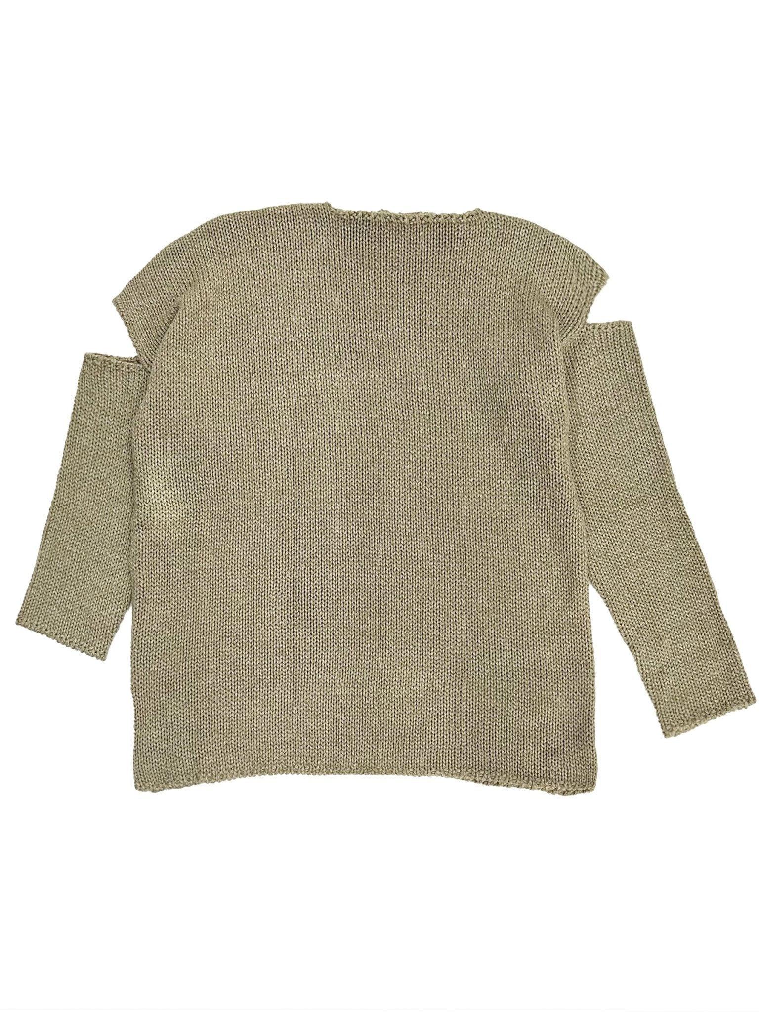 Sulvam - Slash Over Knit - AW25 - BEIGE