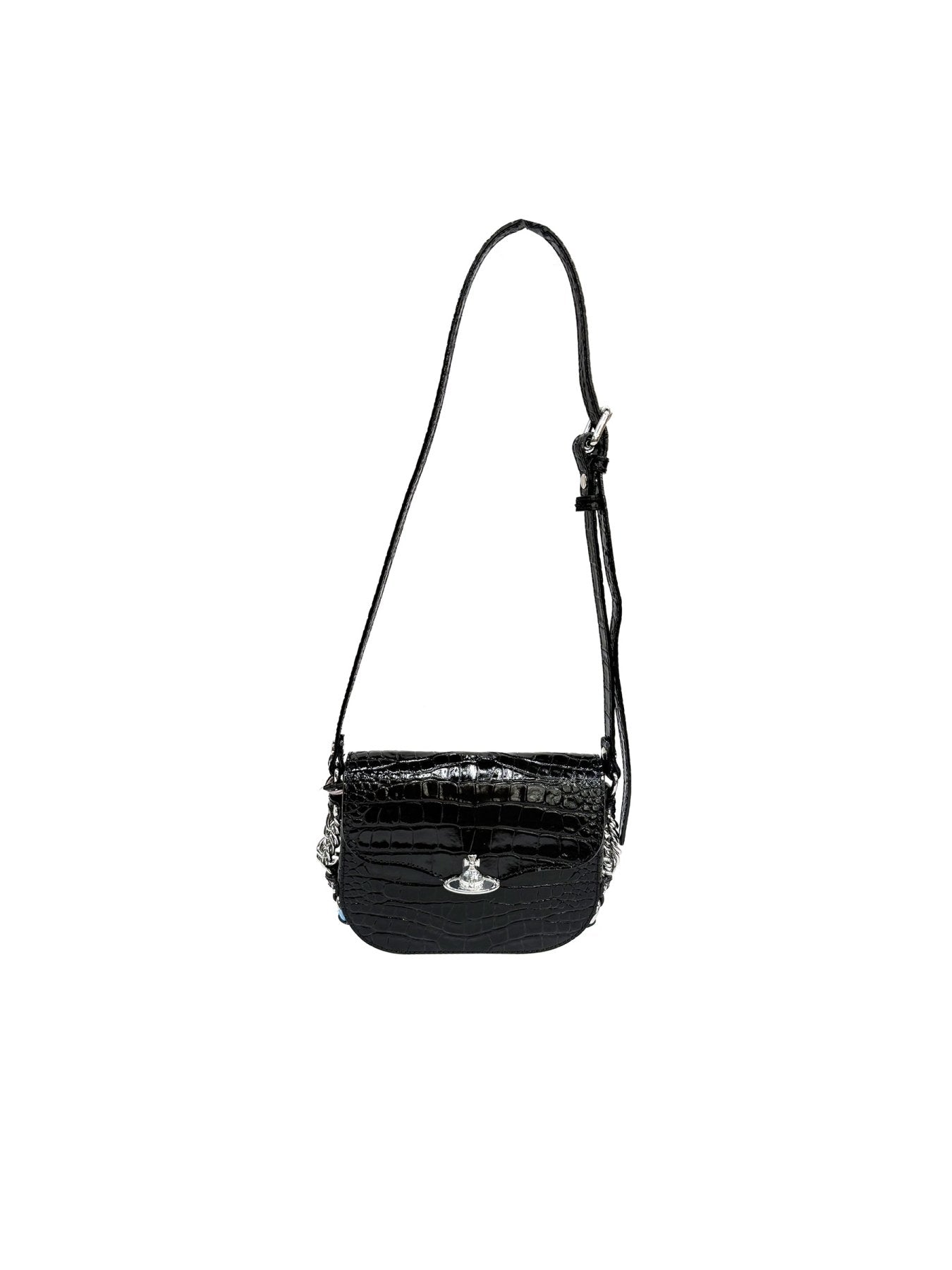 Vivienne Westwood Black Hunter Flap Crossbody