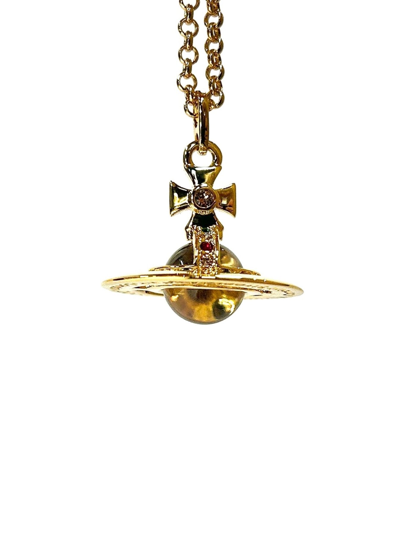 Vivienne Westwood Gold New Tiny Orb Pendant Necklace