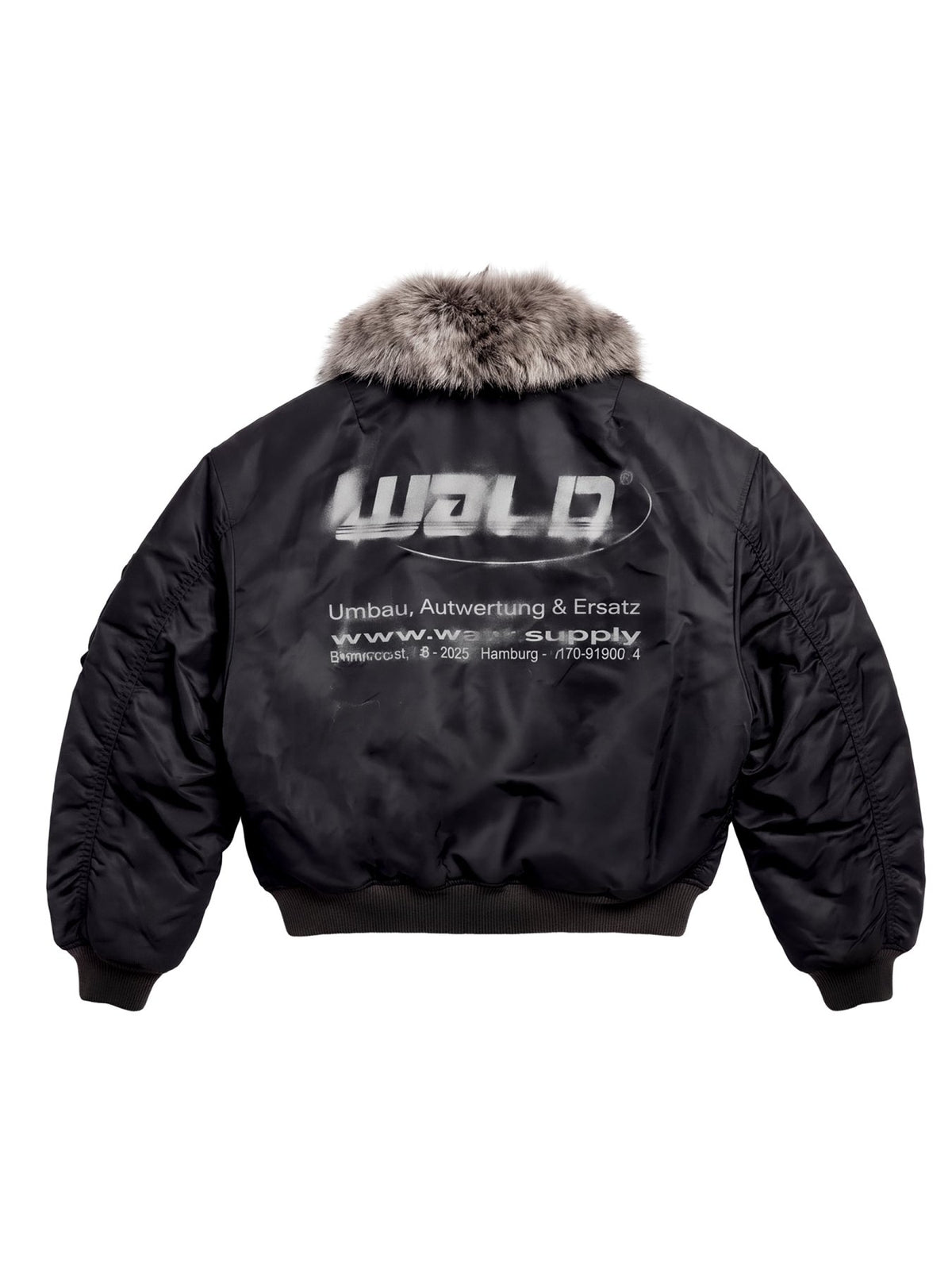 WALD Black Big Bomber Jacket